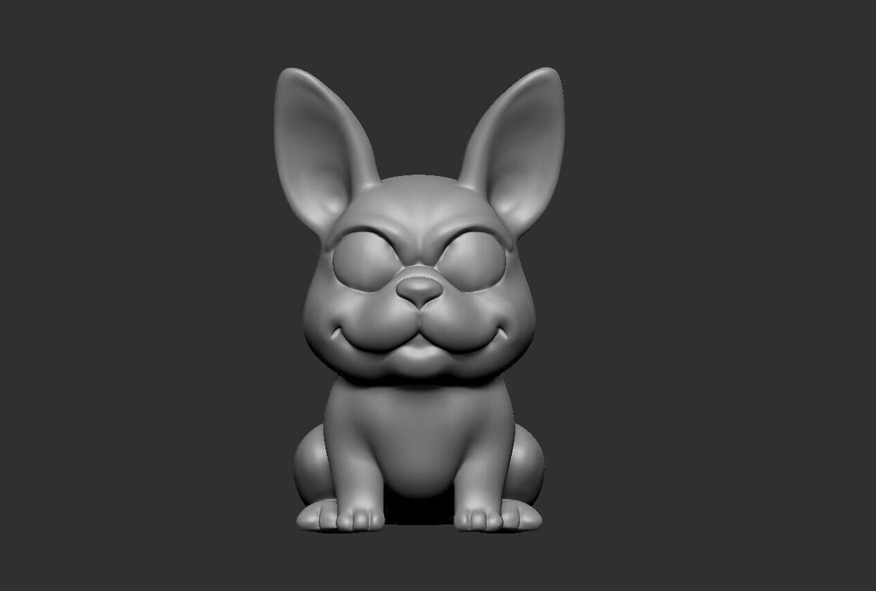 French Bulldog Figurine  3D print model_13