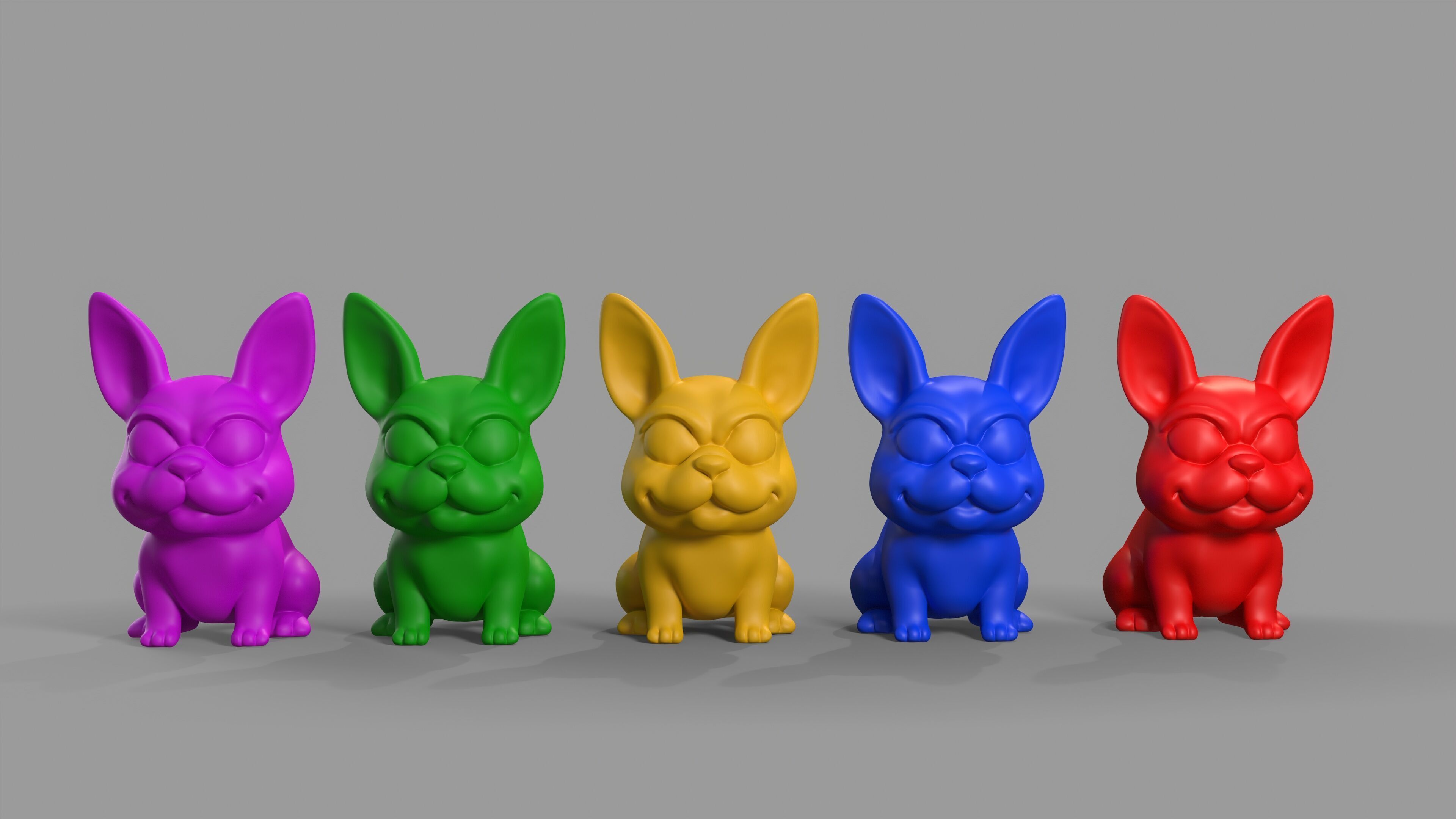 French Bulldog Figurine  3D print model_4