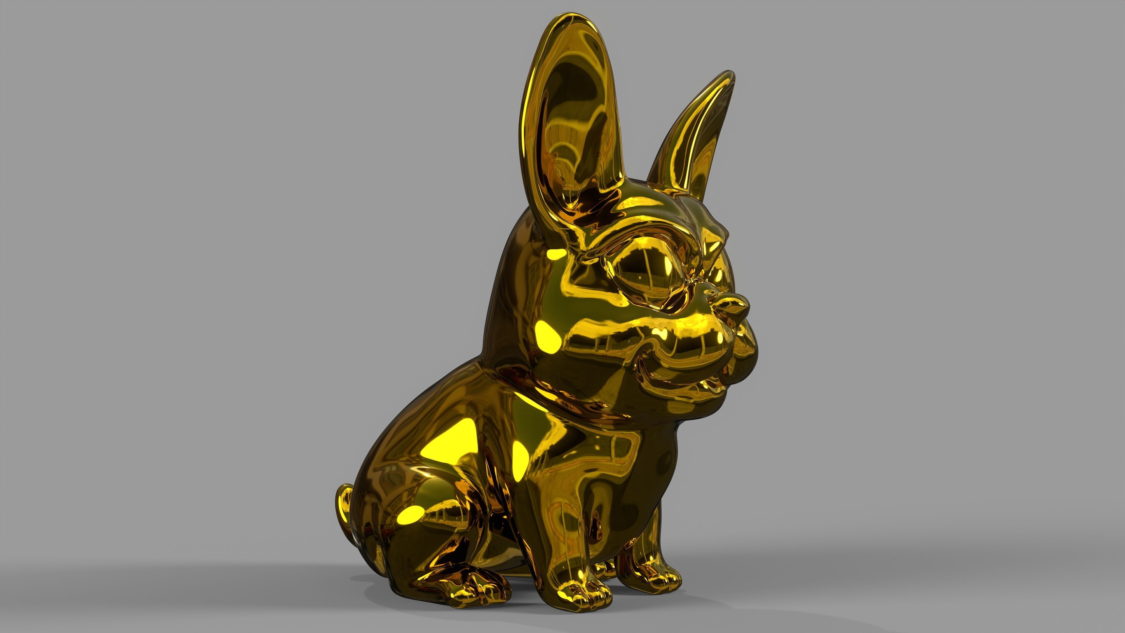 French Bulldog Figurine  3D print model_6