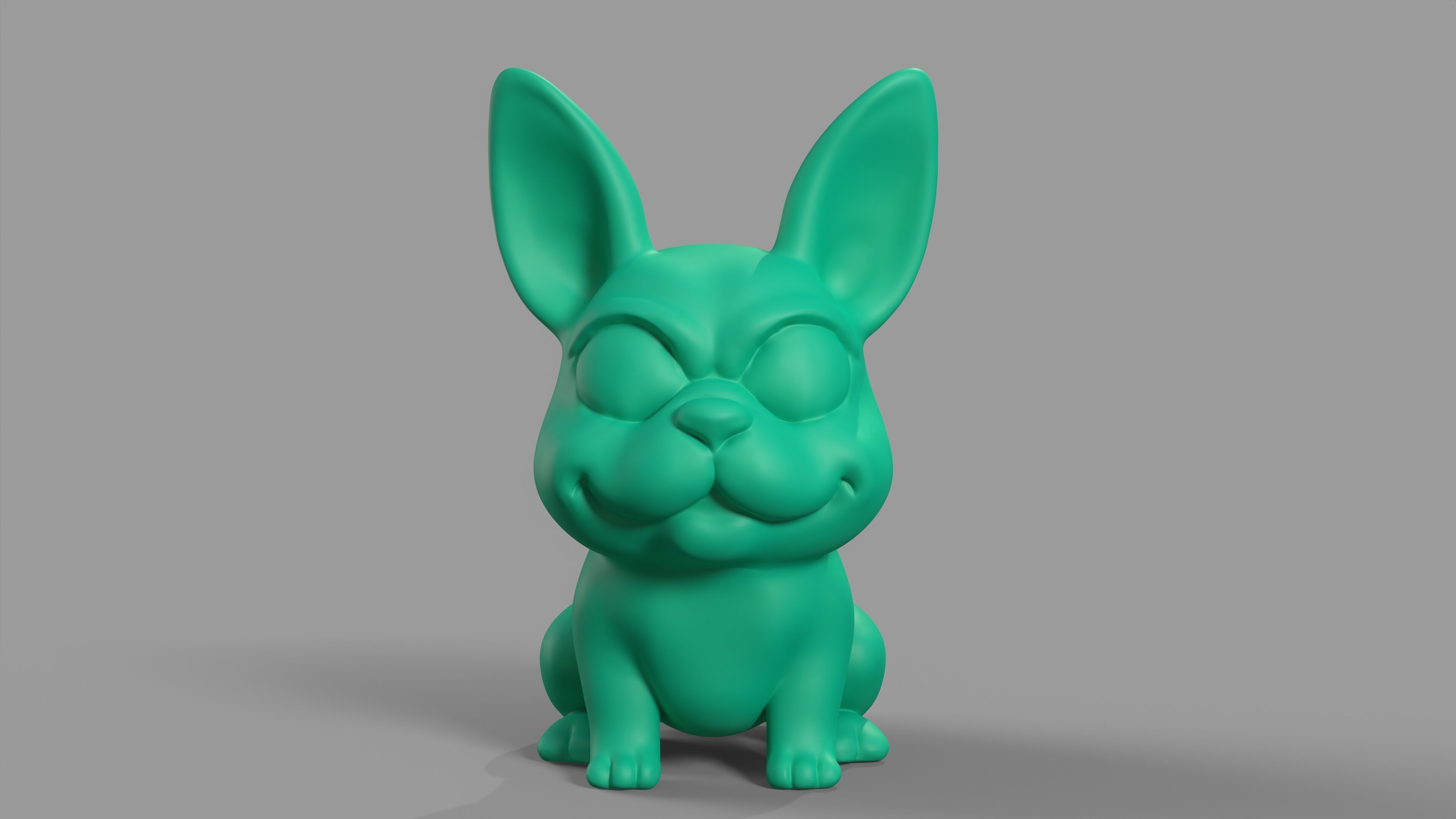 French Bulldog Figurine  3D print model_5