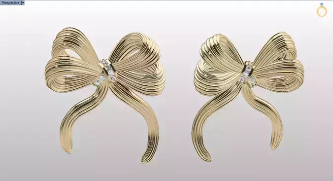 luxury bow elegant earrings