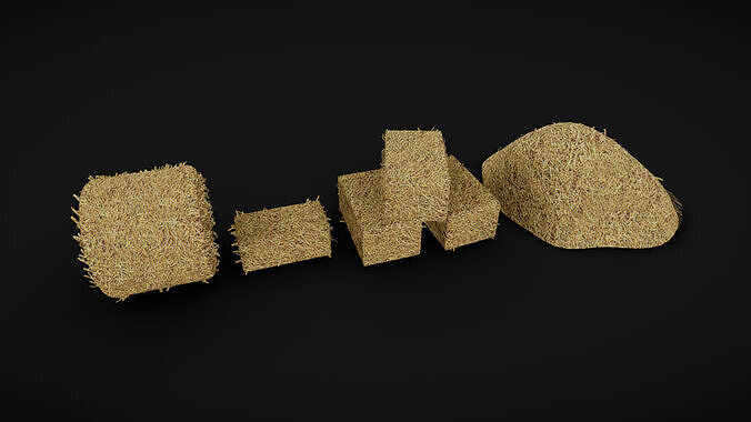 Hay 01 Low-poly 3D model
