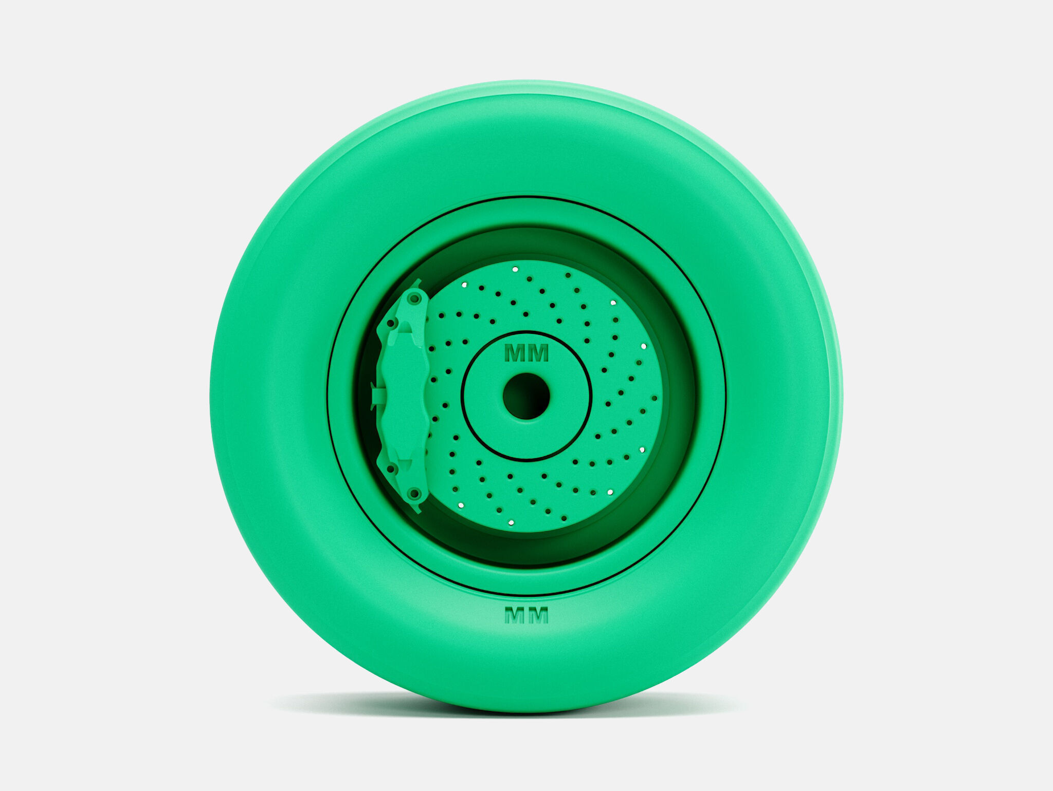 15x6 Mopar Rallye Wheel Goodyear Polyglas E60 Tire 3D print model_4