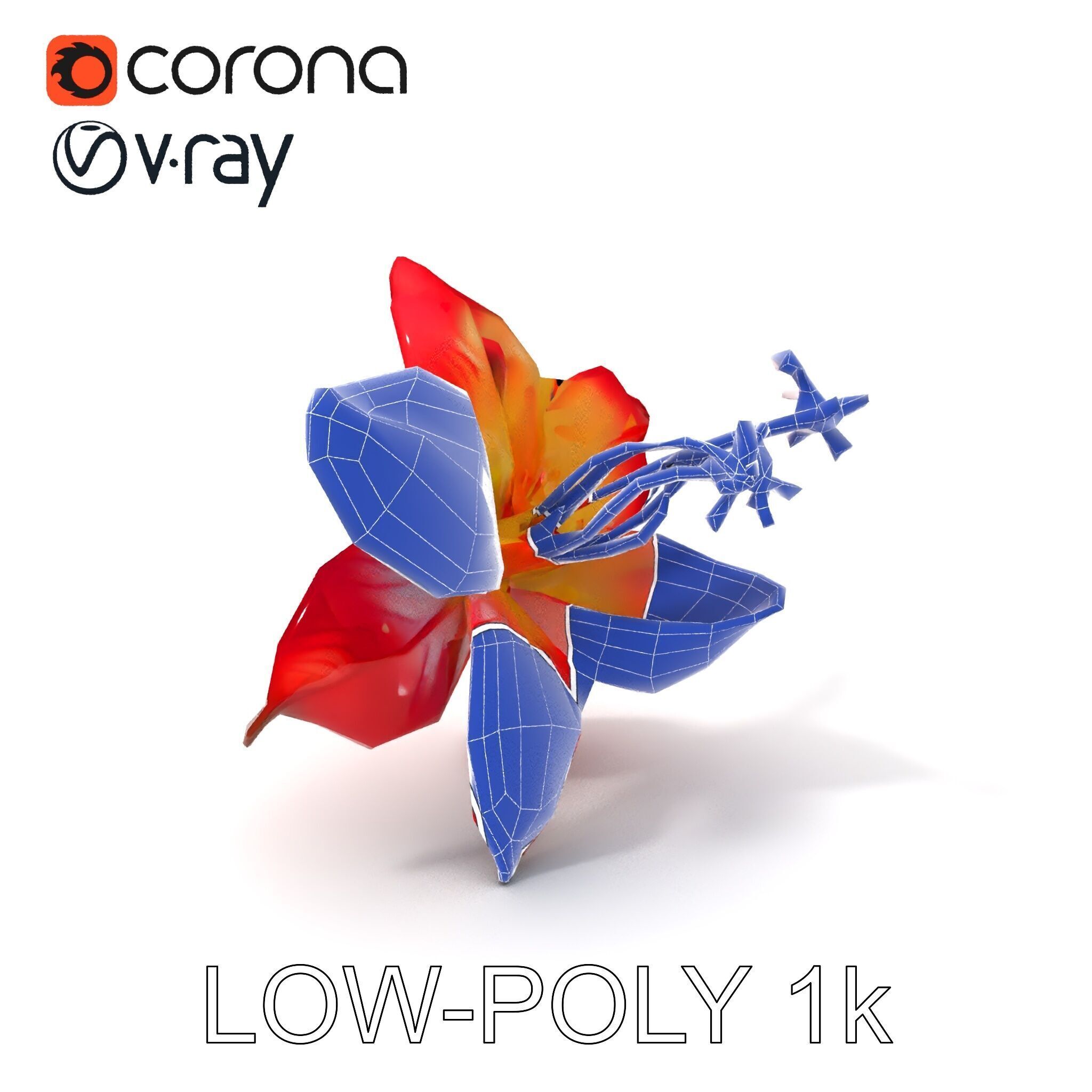 Realistic Hibiscus Flower Model Pack for Versatile Projects Low-poly 3D model_18