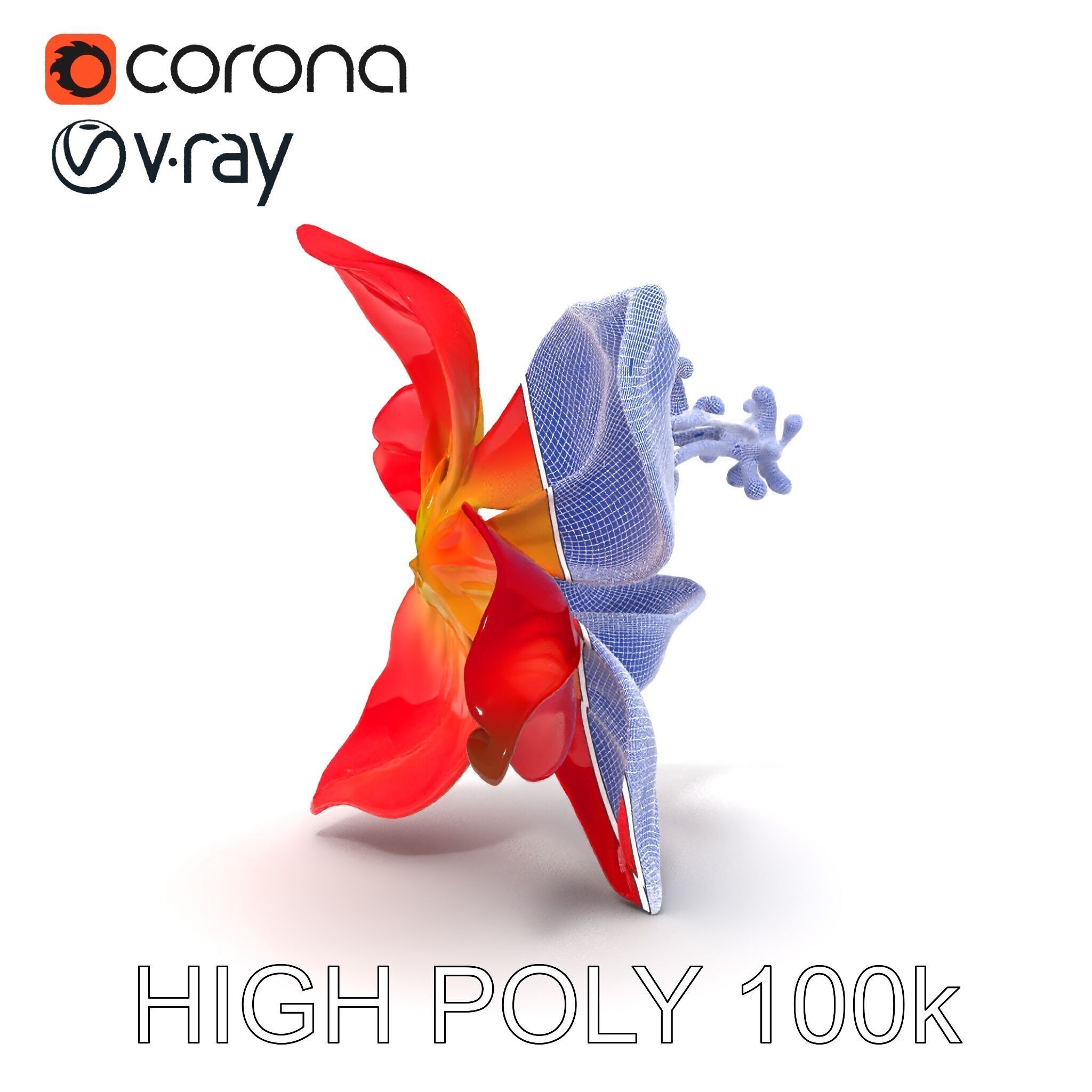 Realistic Hibiscus Flower Model Pack for Versatile Projects Low-poly 3D model_34