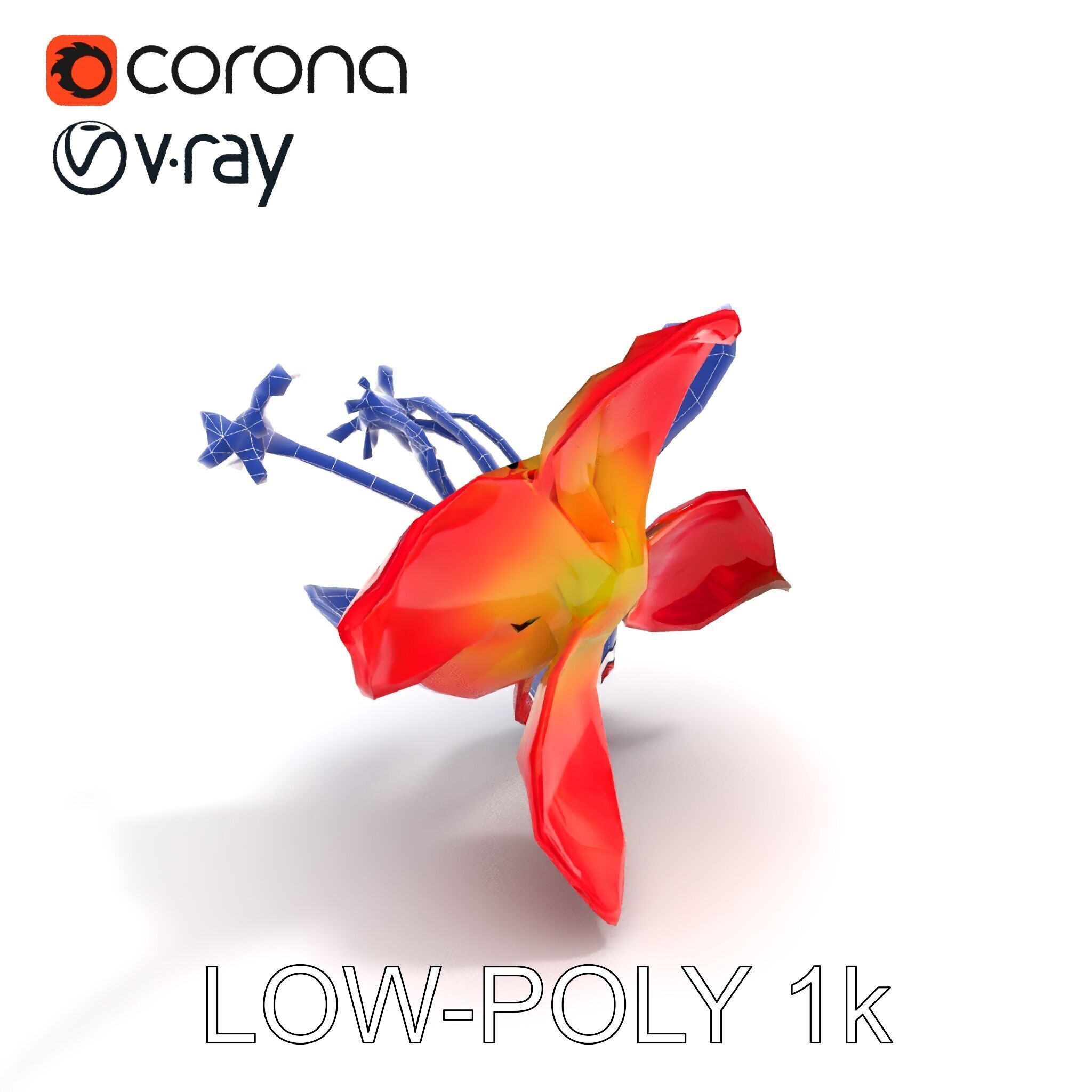 Realistic Hibiscus Flower Model Pack for Versatile Projects Low-poly 3D model_10