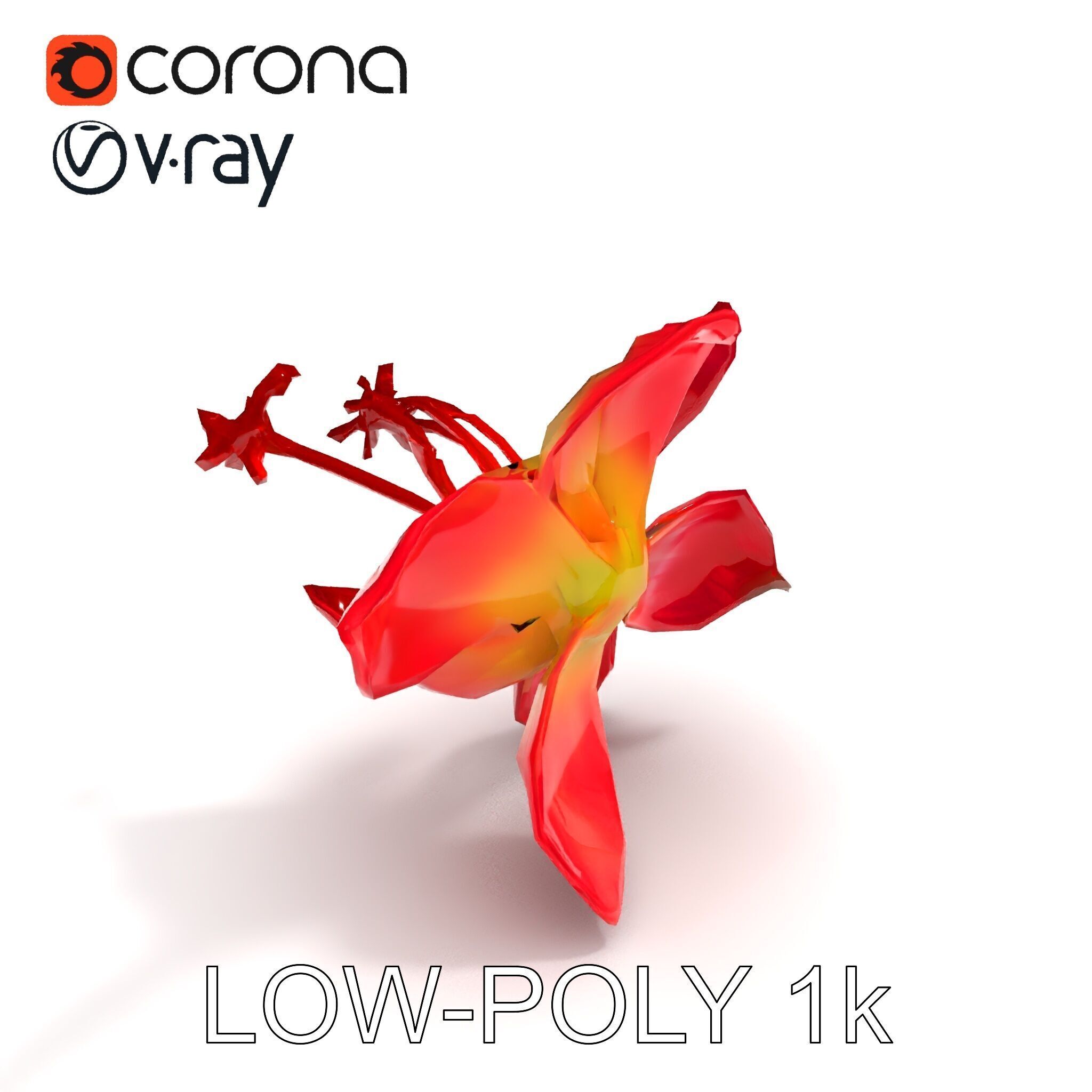Realistic Hibiscus Flower Model Pack for Versatile Projects Low-poly 3D model_15