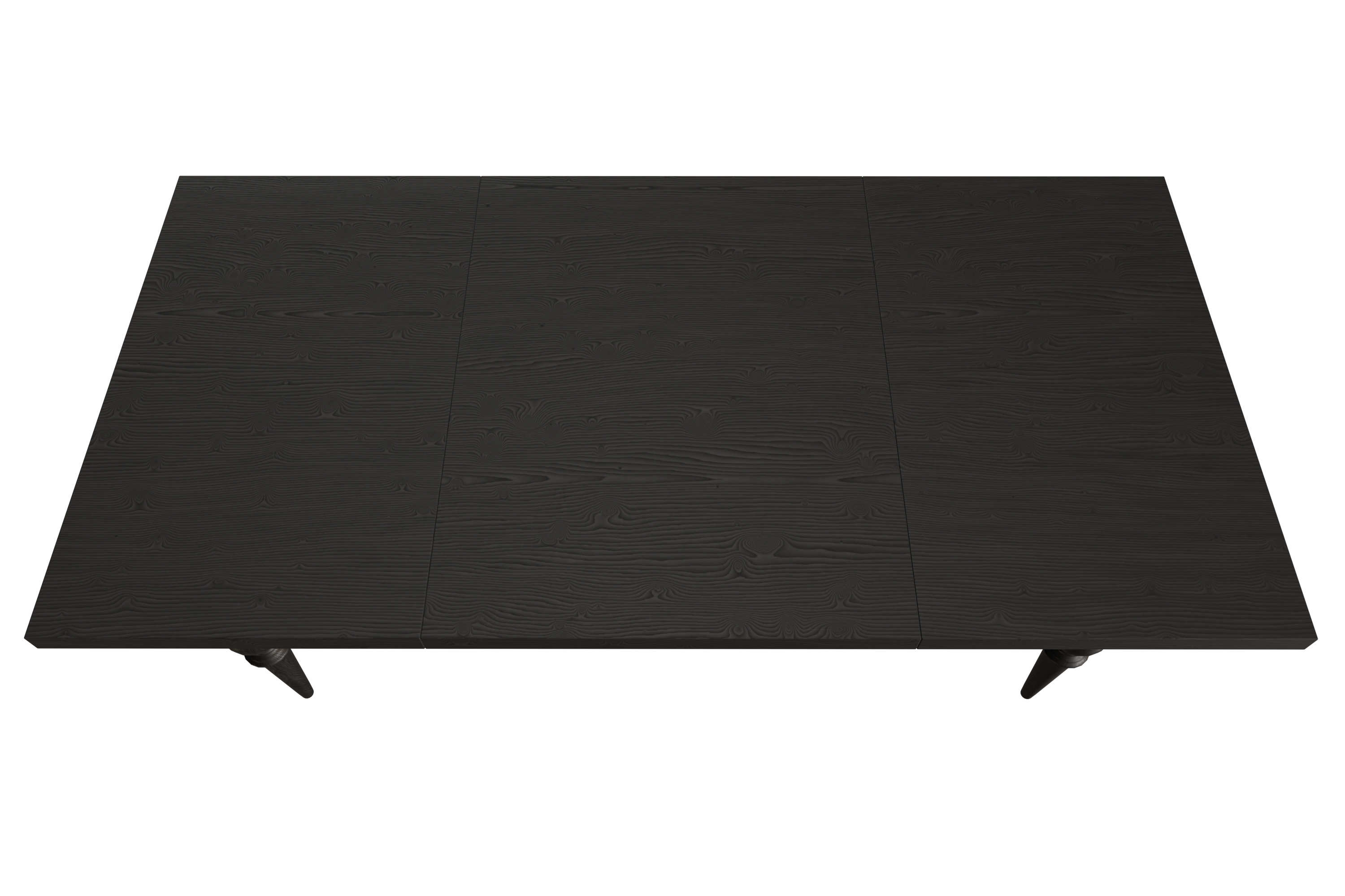 Expandable Dark Wood Dining Table 3D model_3