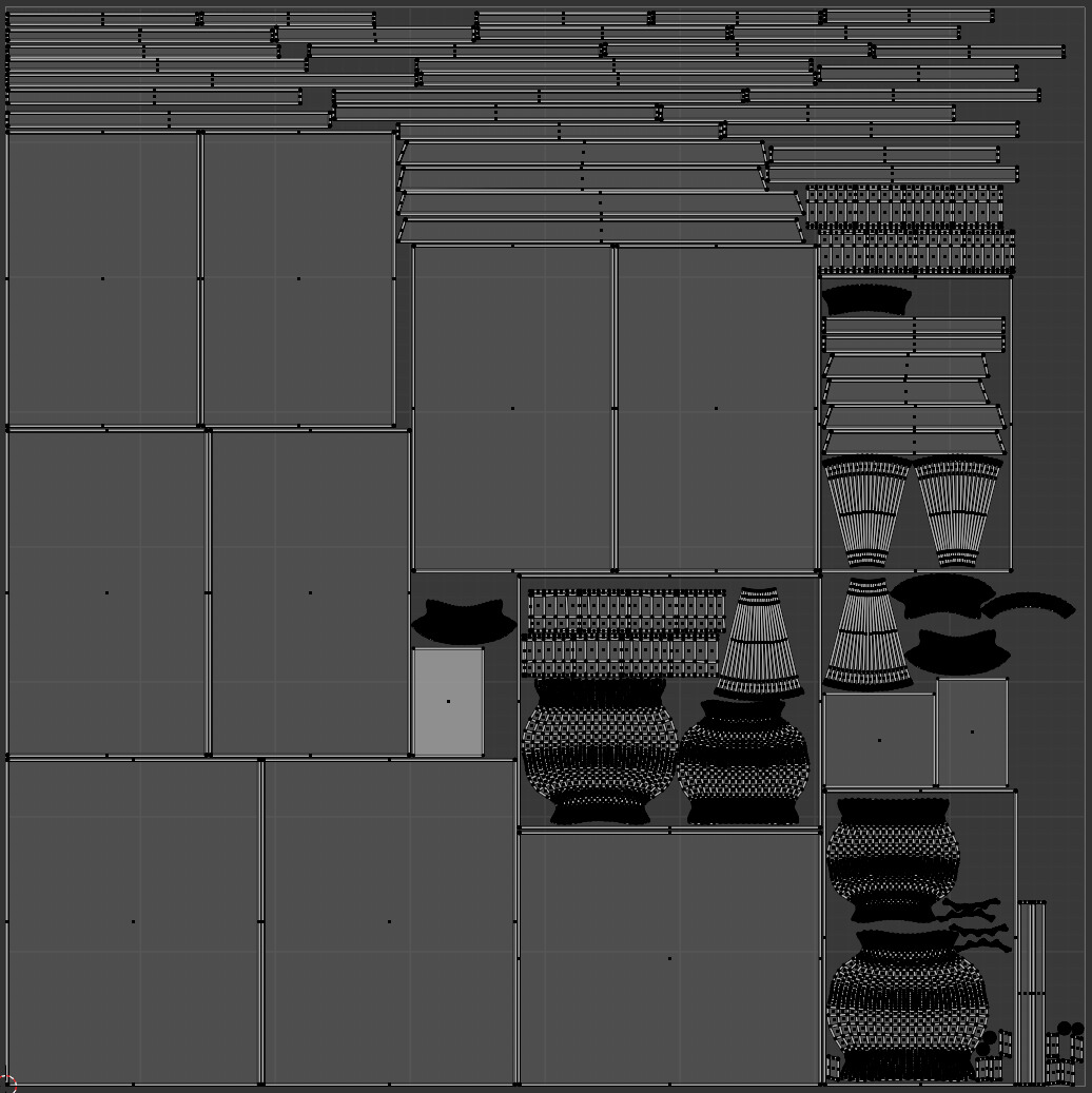 Expandable Dark Wood Dining Table 3D model_5