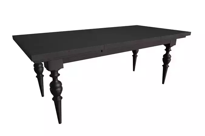 Expandable Dark Wood Dining Table