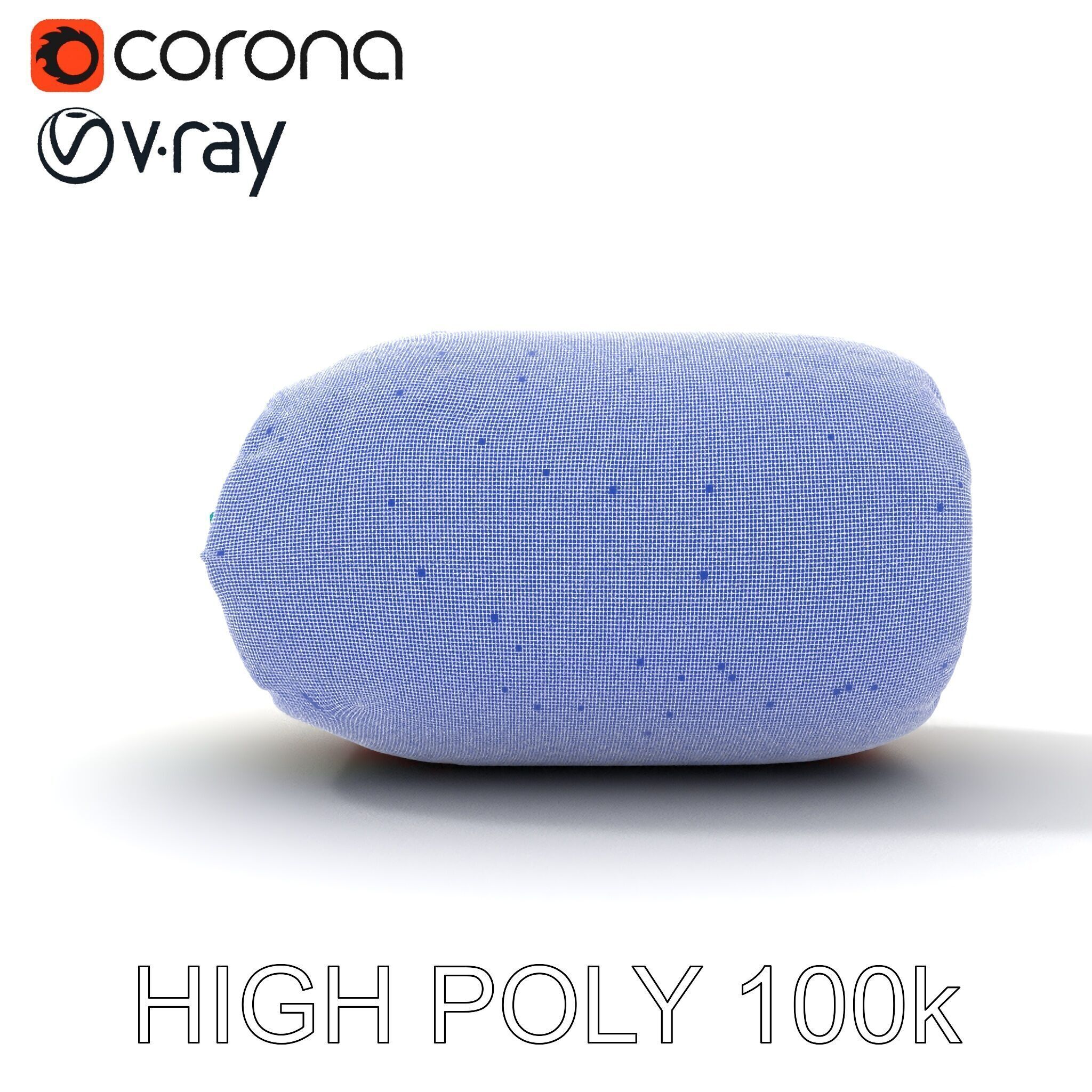 Colorful Animal Print Pillow Model Pack Low-poly 3D model_18