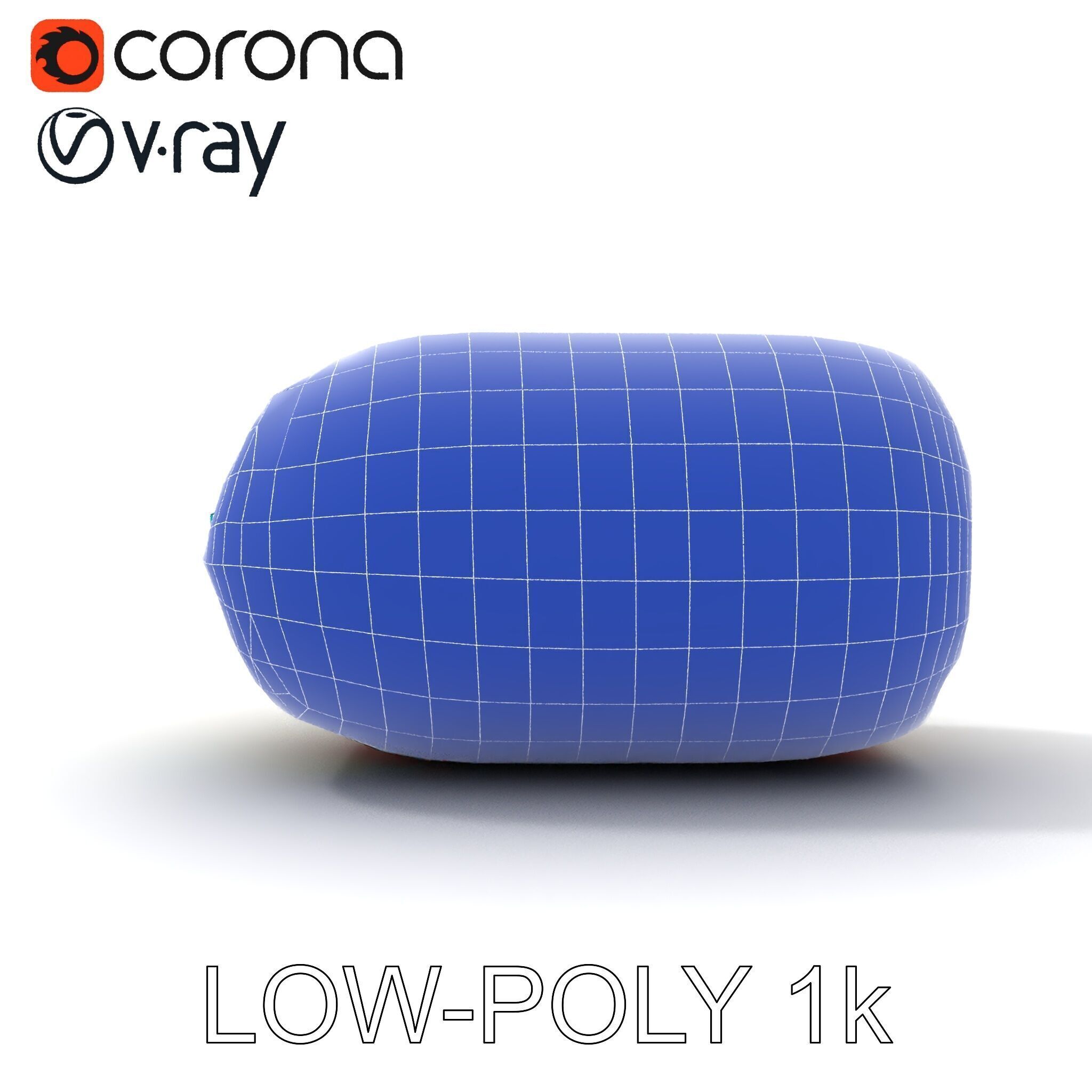 Colorful Animal Print Pillow Model Pack Low-poly 3D model_31