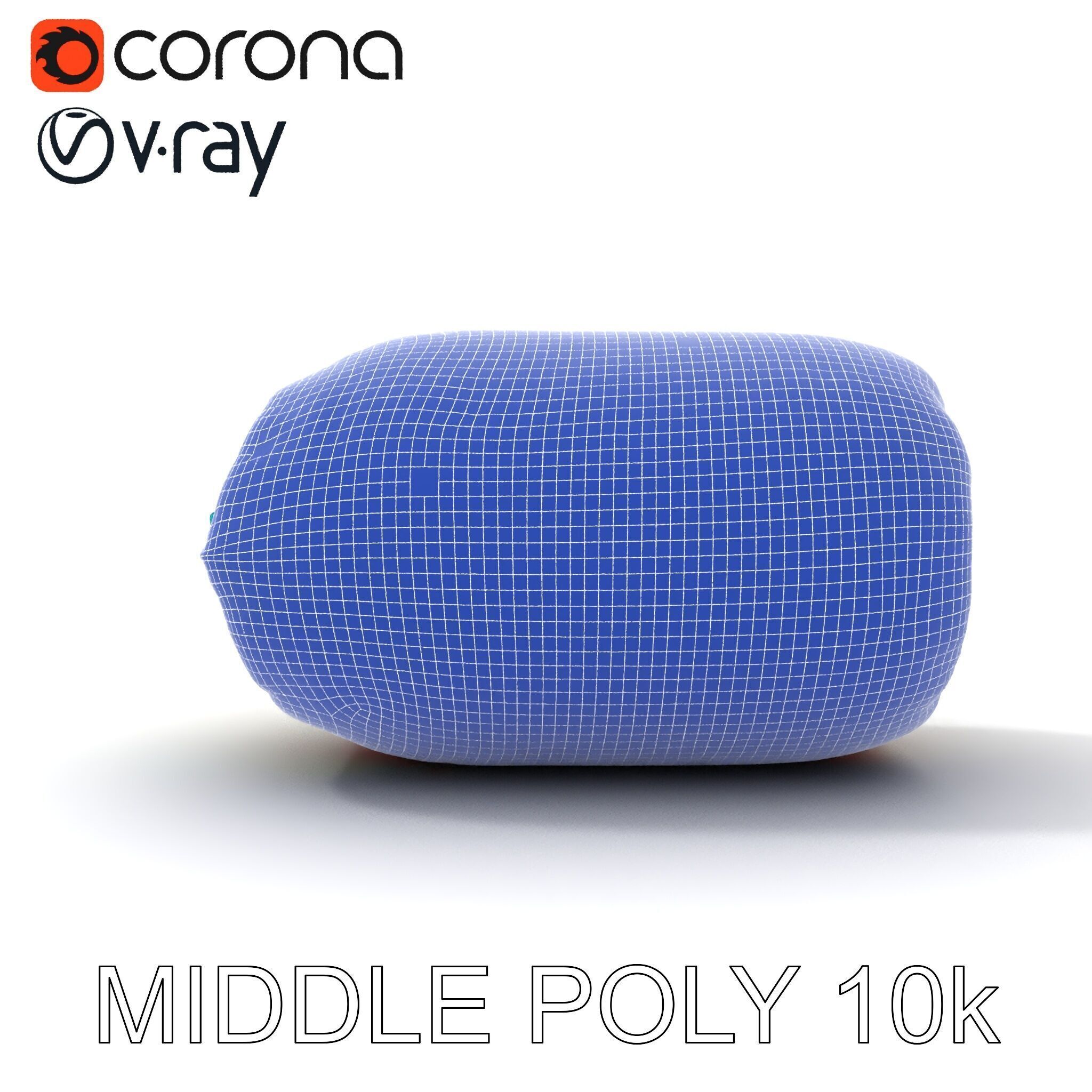 Colorful Animal Print Pillow Model Pack Low-poly 3D model_6