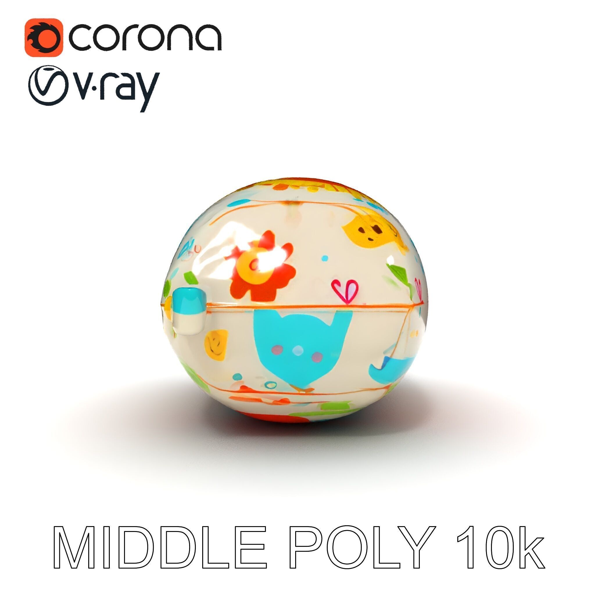 Colorful Animal Print Pillow Model Pack Low-poly 3D model_22