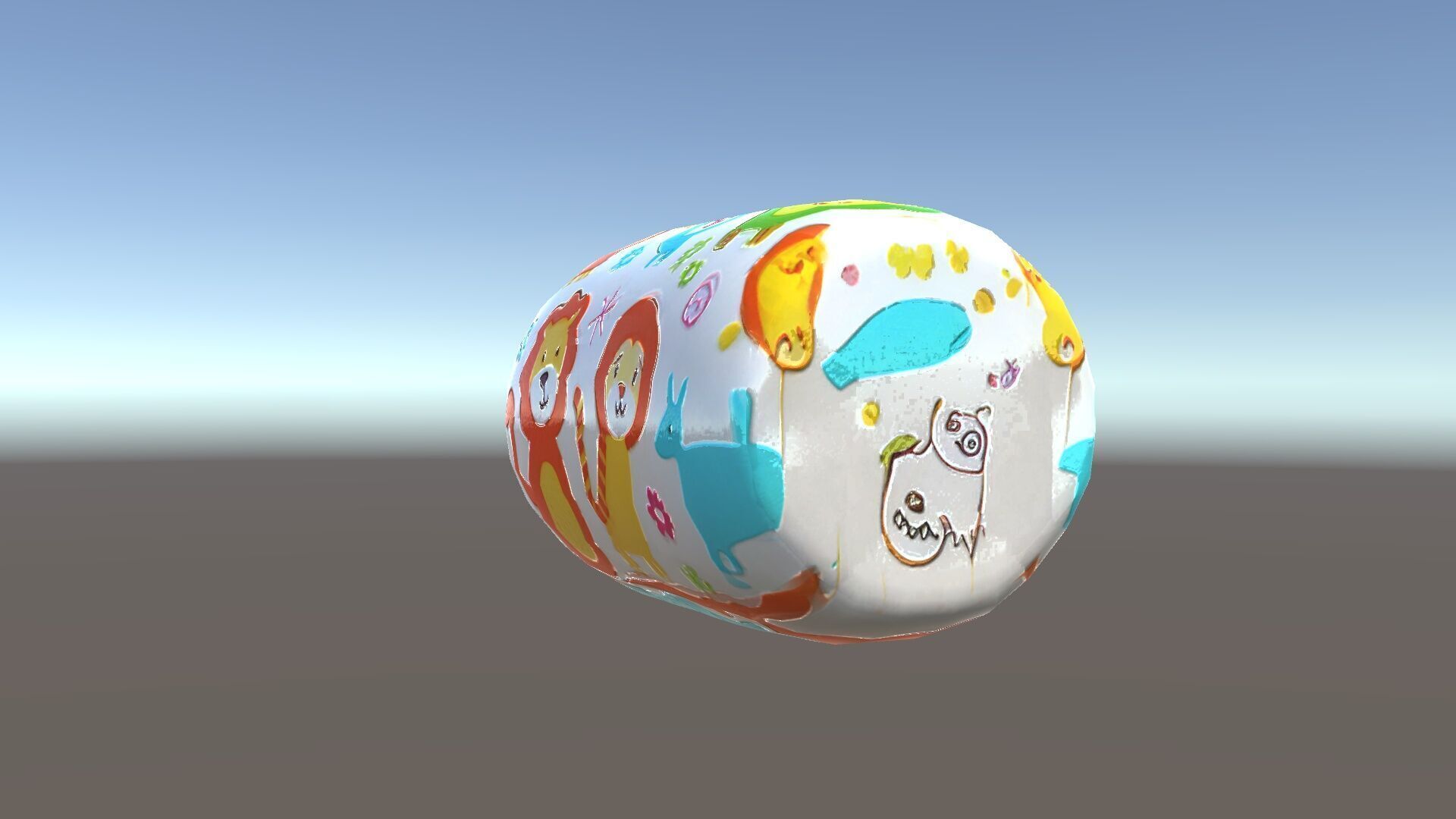 Colorful Animal Print Pillow Model Pack Low-poly 3D model_7