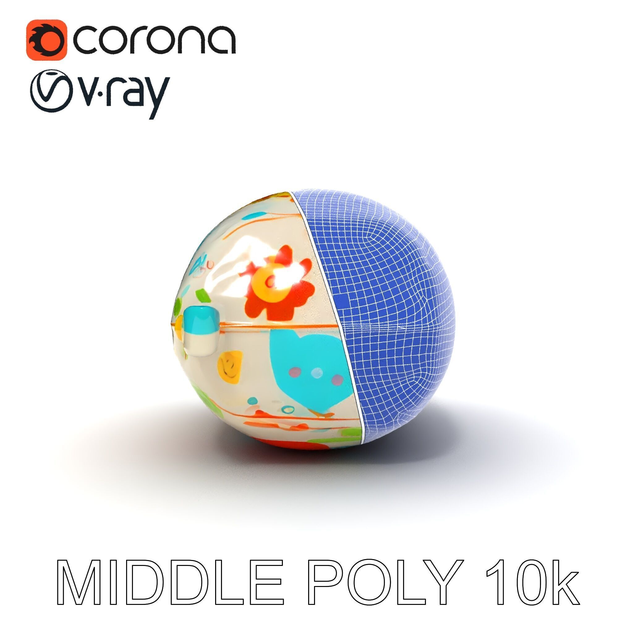 Colorful Animal Print Pillow Model Pack Low-poly 3D model_13