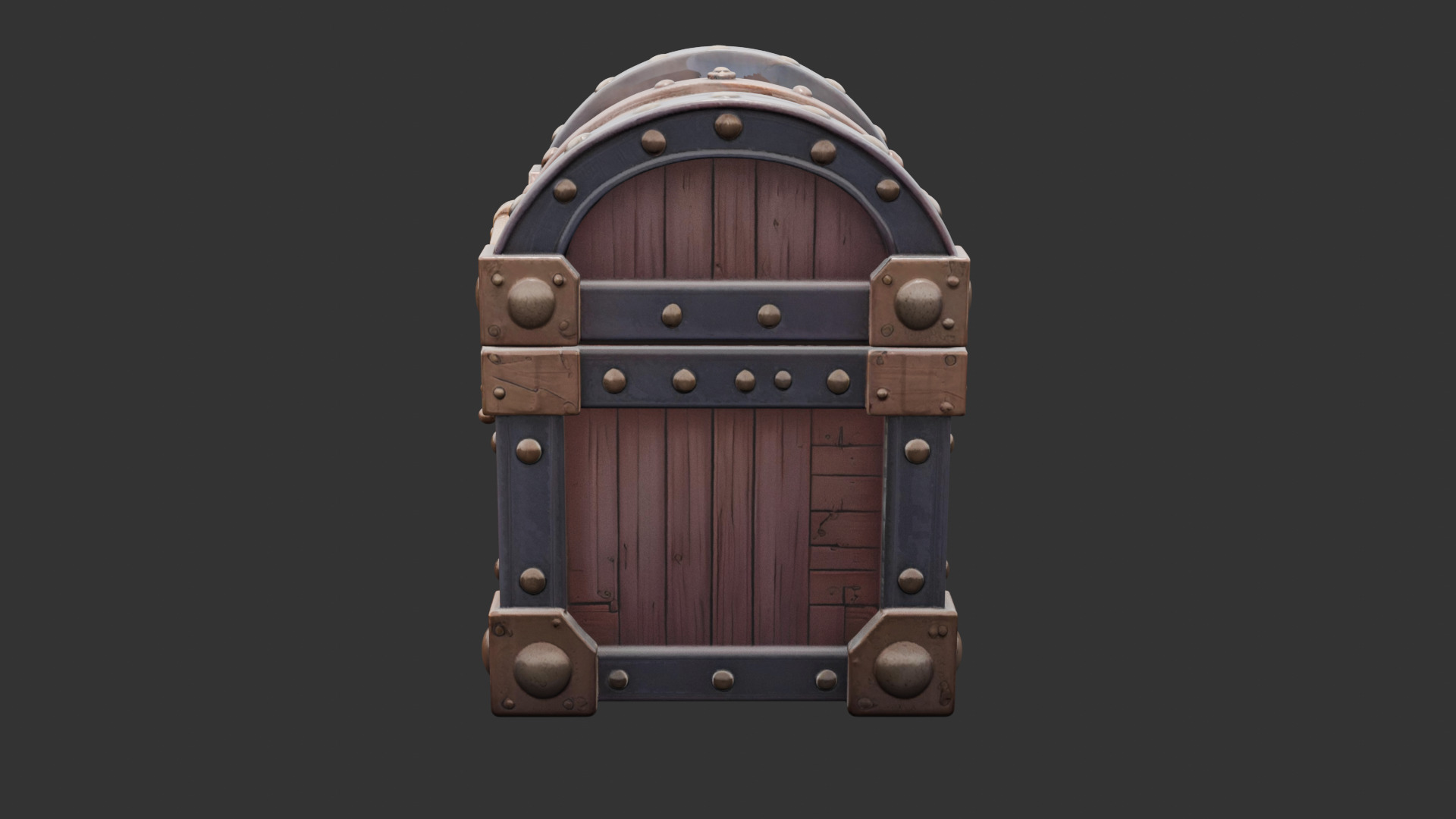 Timeworn Treasure Chest with Glowing Lock 3D model_6