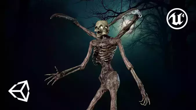 Nightmare Monster 3 Low-poly 3D model