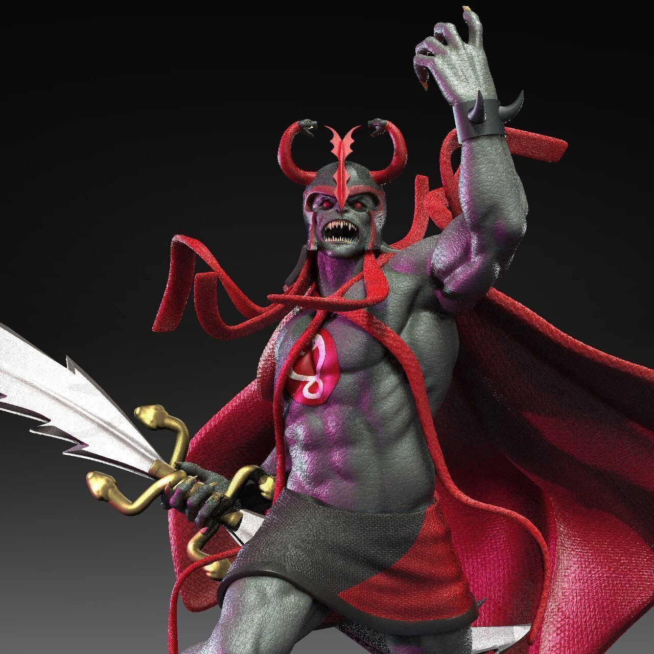 Mumm Ra Red and Black Thundercats STL files 3D printing 3D print model_11