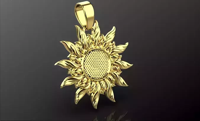 Sunflower pendant