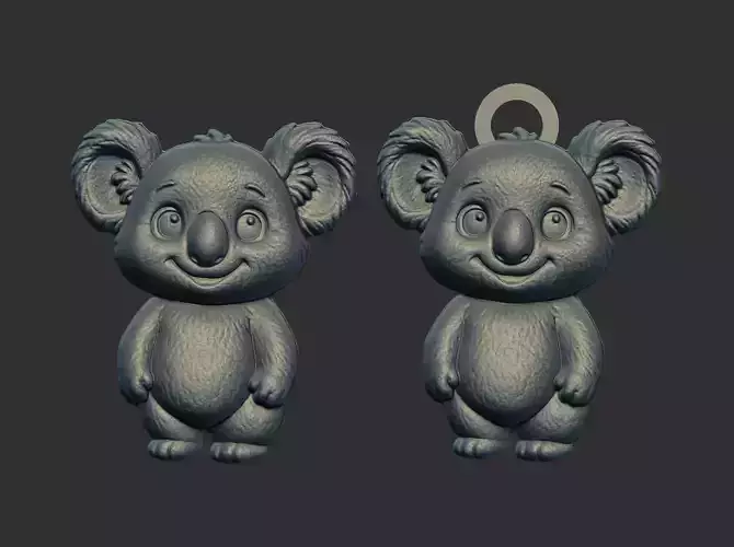 koala bears cartoon keychain cnc model 3D print model