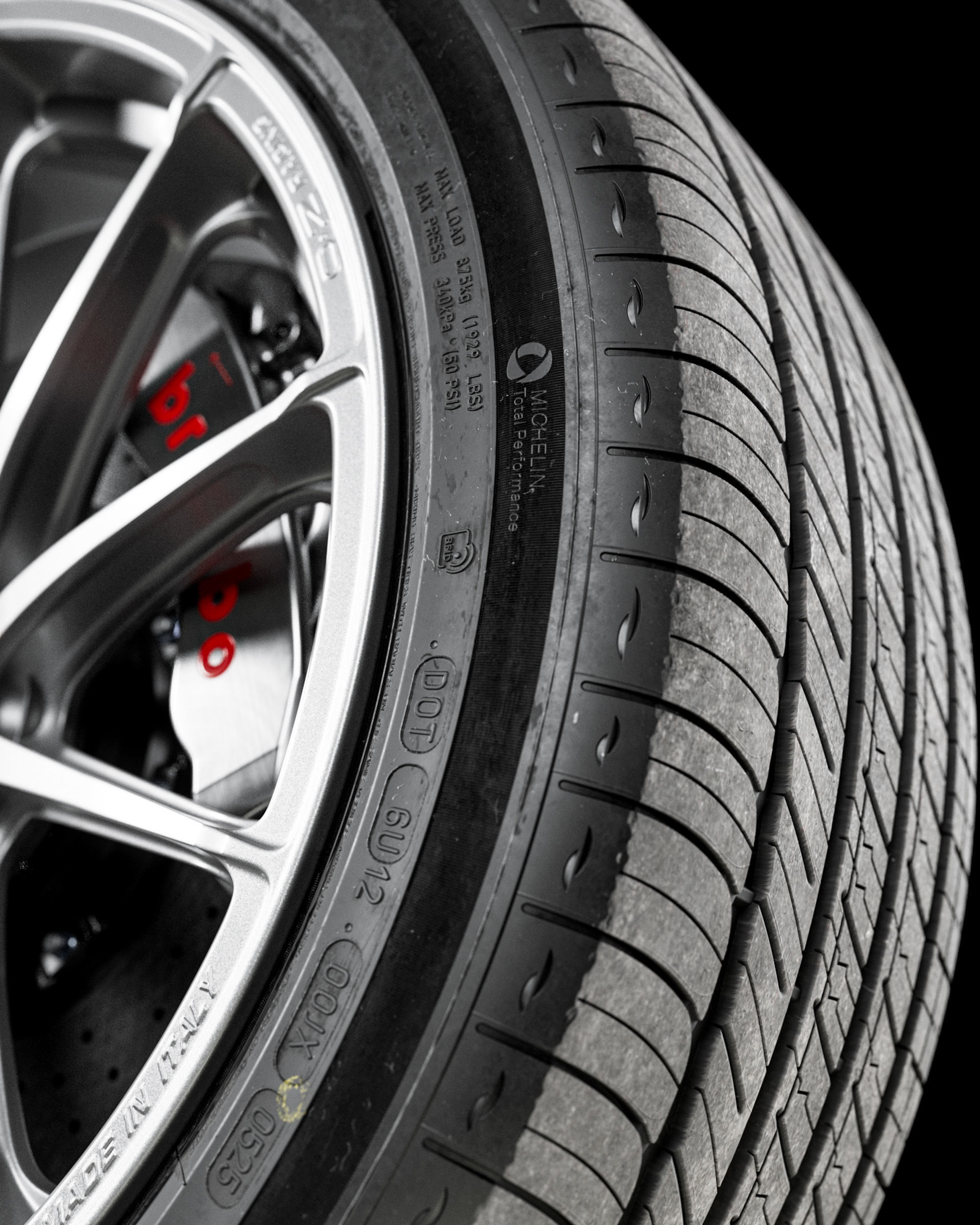 Michelin Primacy Tour 245 45 R20 3D model_1