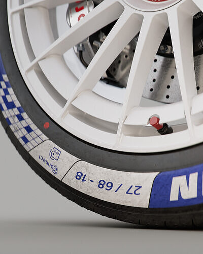 Michelin Pilot Sport EV 27 68 18 Clean 3D model 6