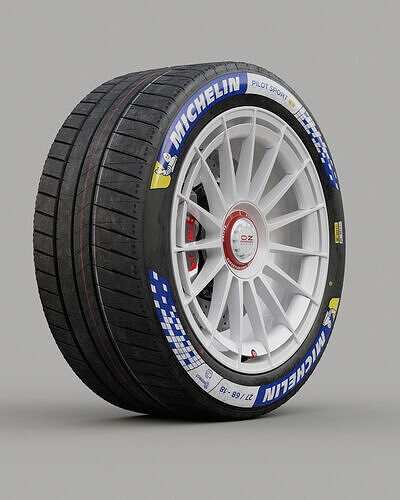 Michelin Pilot Sport EV 27 68 18 Clean 3D model 2