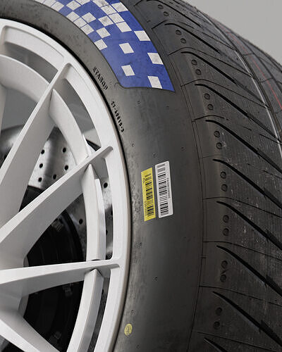 Michelin Pilot Sport EV 27 68 18 Clean 3D model 4