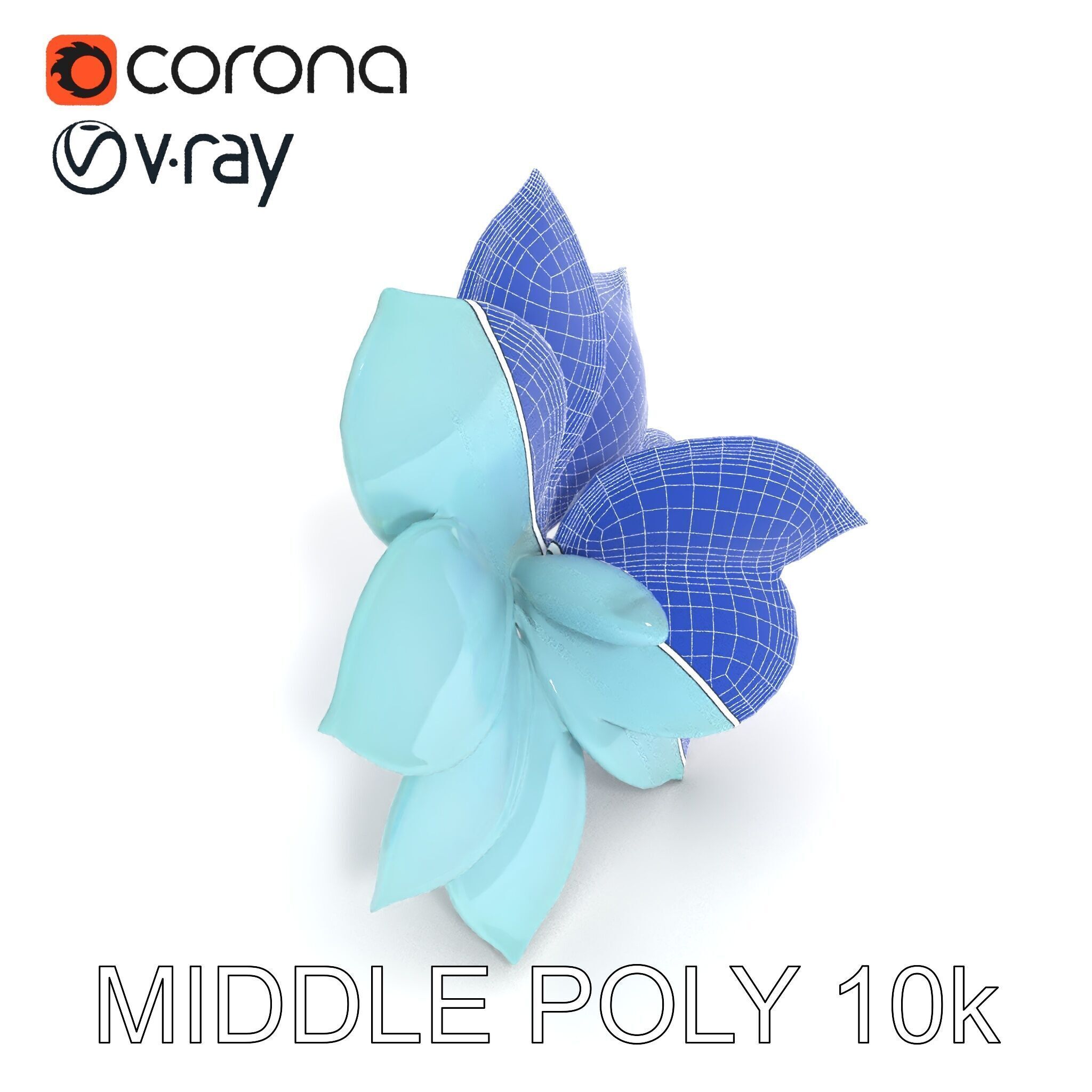 Glowing Lotus Flower Model Pack for Environment Design Low-poly 3D model_13