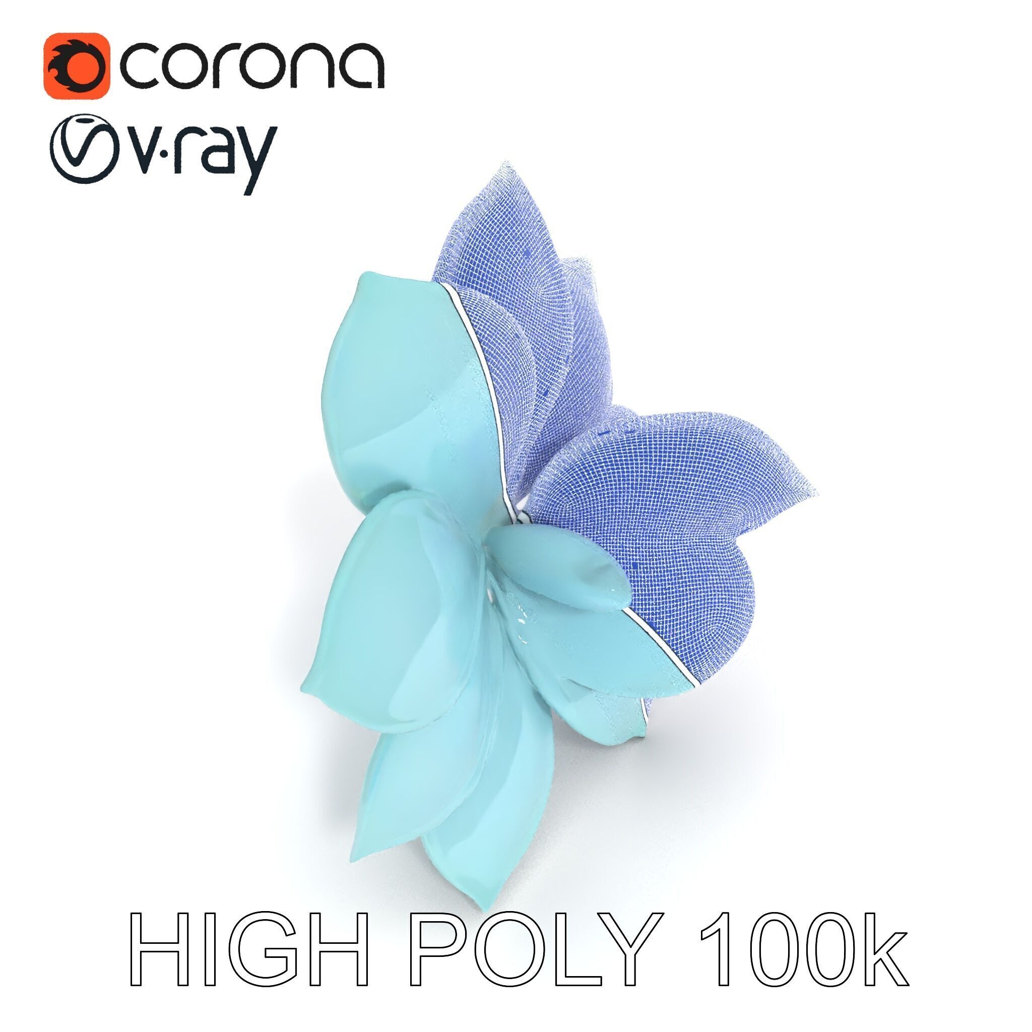 Glowing Lotus Flower Model Pack for Environment Design Low-poly 3D model_34