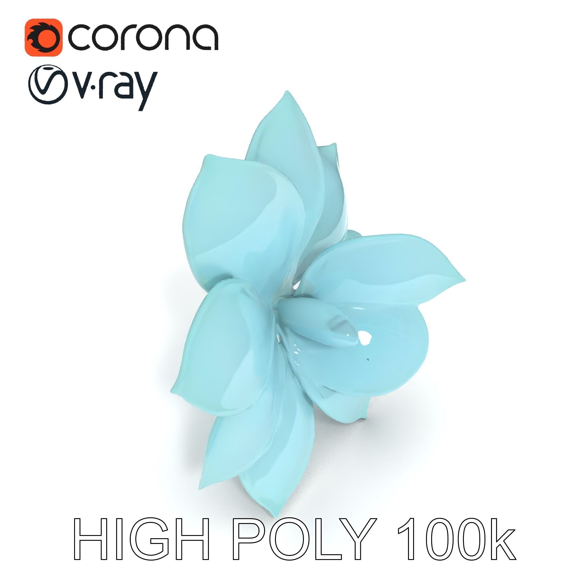 Glowing Lotus Flower Model Pack for Environment Design Low-poly 3D model_31