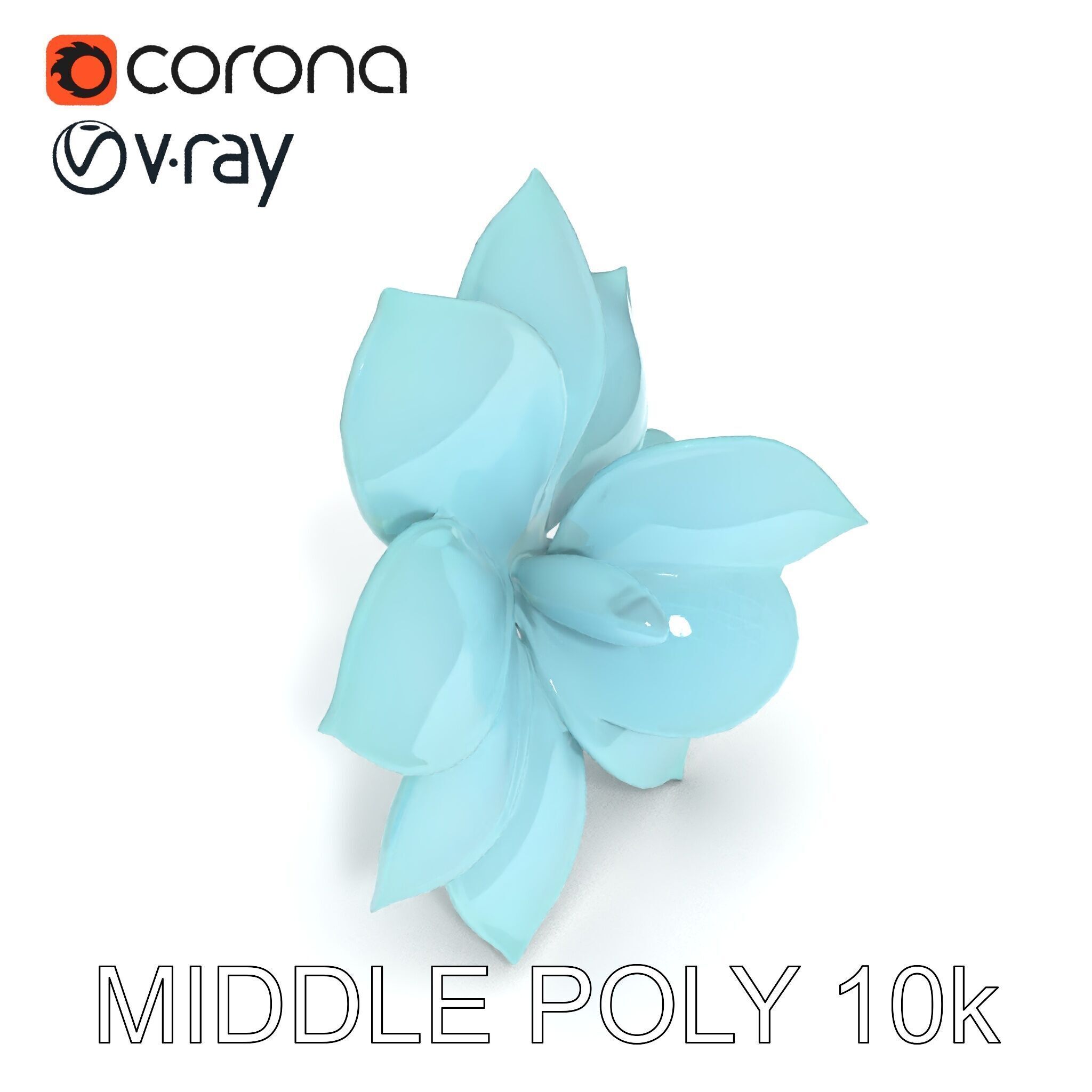 Glowing Lotus Flower Model Pack for Environment Design Low-poly 3D model_11