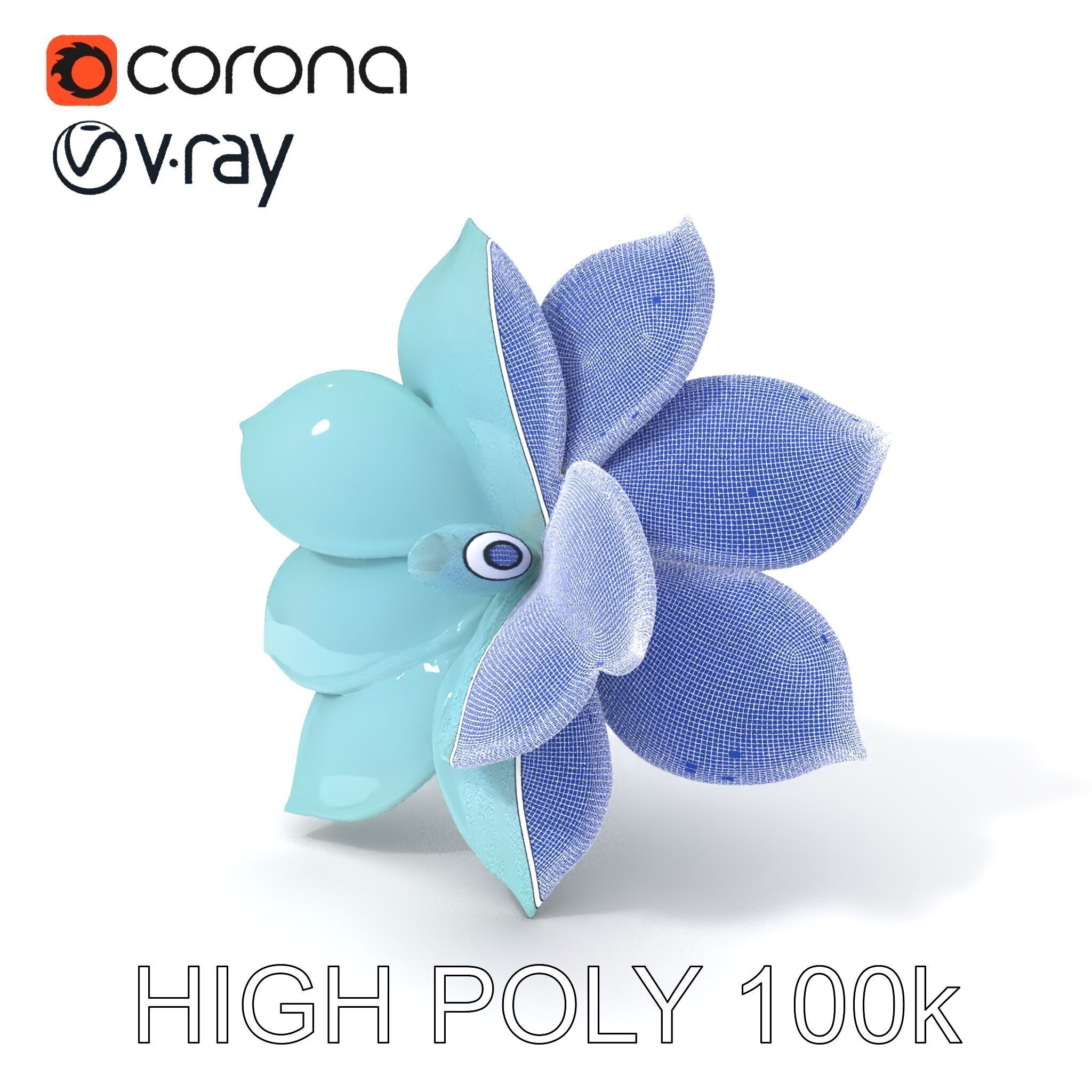 Glowing Lotus Flower Model Pack for Environment Design Low-poly 3D model_4