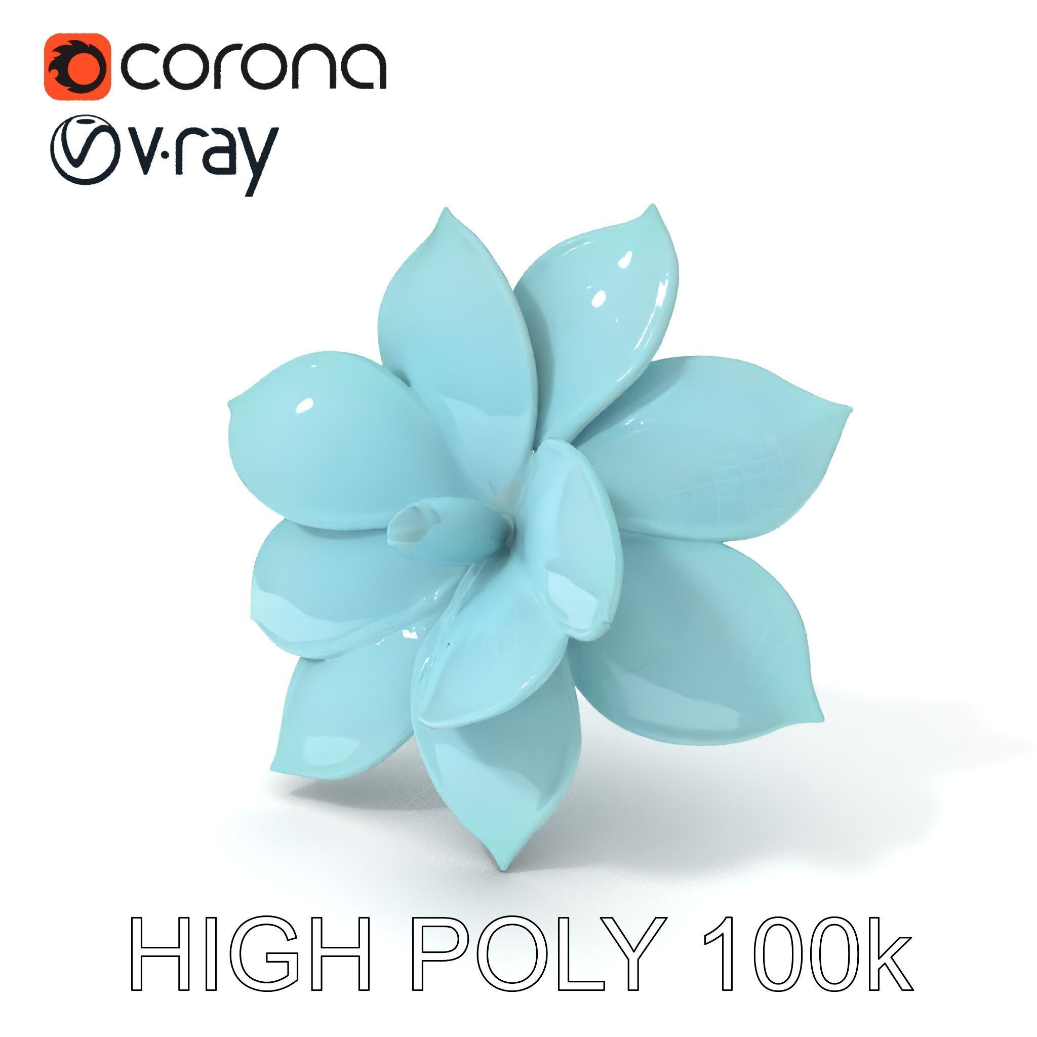 Glowing Lotus Flower Model Pack for Environment Design Low-poly 3D model_3