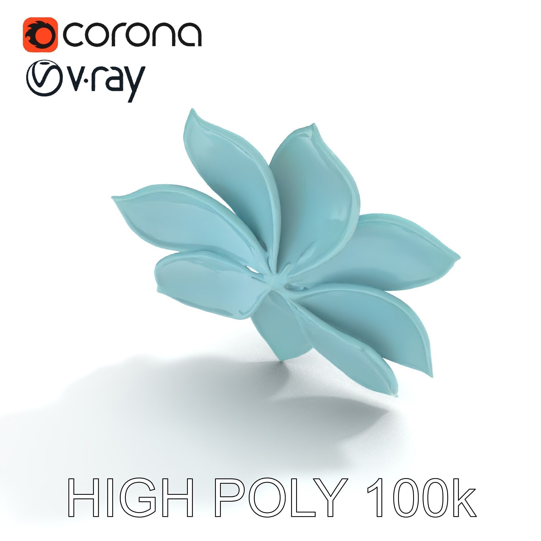 Glowing Lotus Flower Model Pack for Environment Design Low-poly 3D model_20