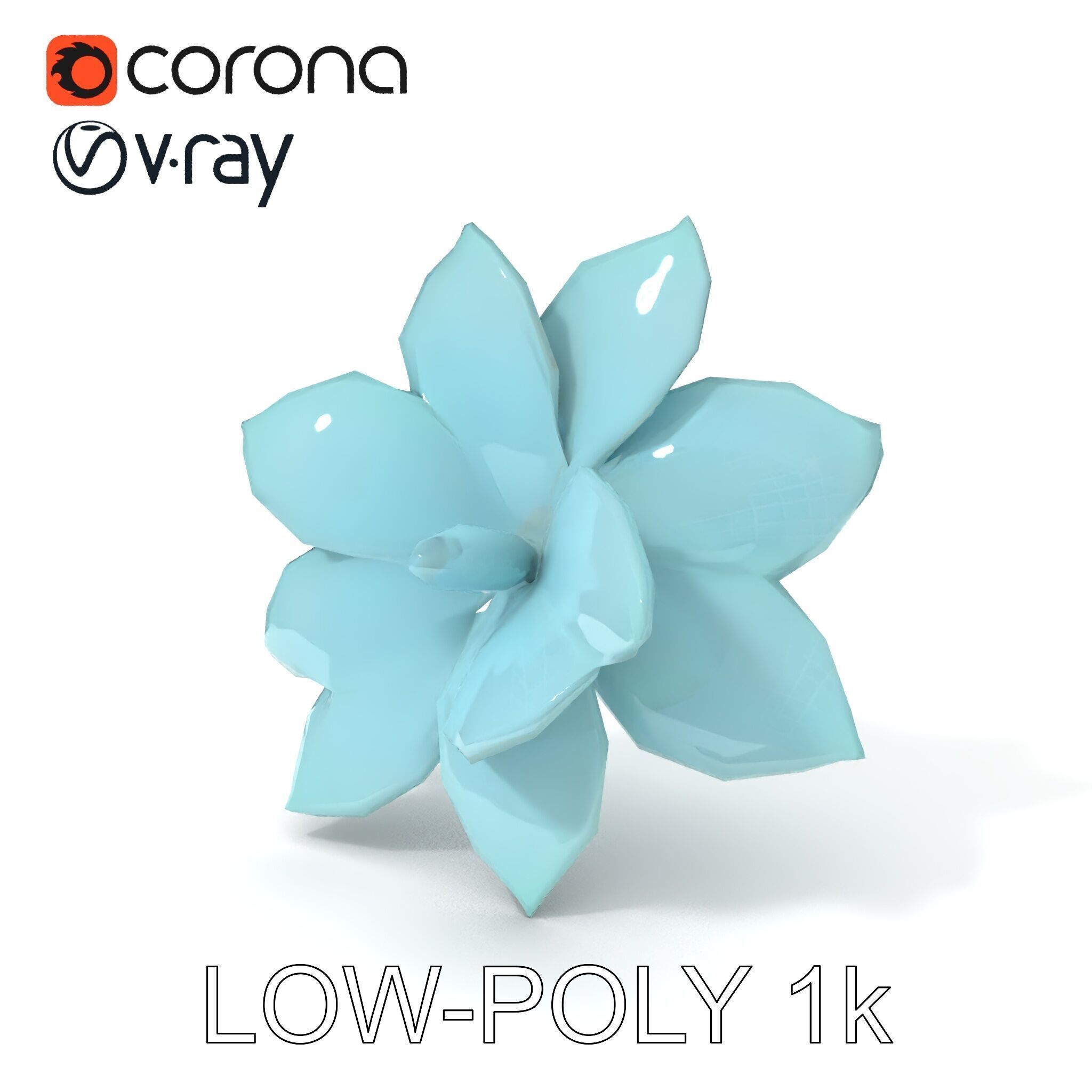 Glowing Lotus Flower Model Pack for Environment Design Low-poly 3D model_28
