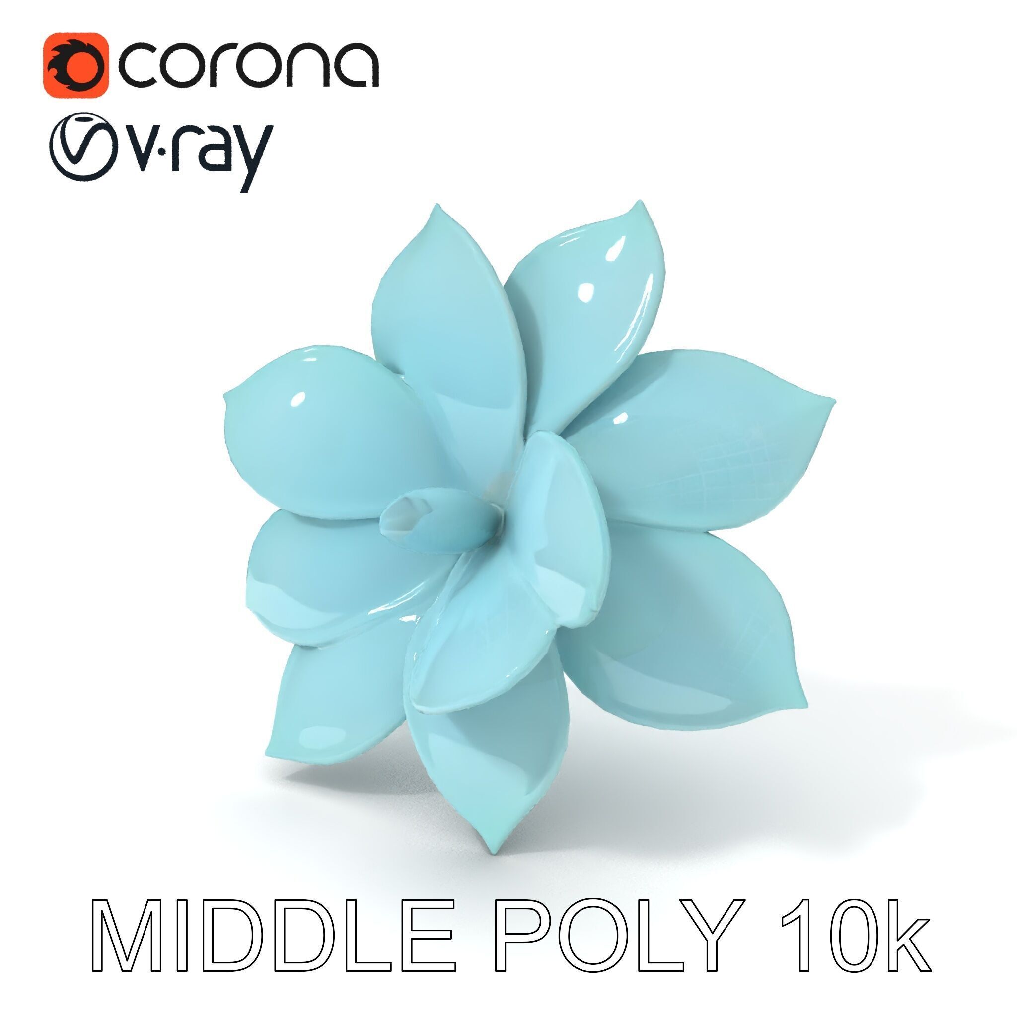 Glowing Lotus Flower Model Pack for Environment Design Low-poly 3D model_21