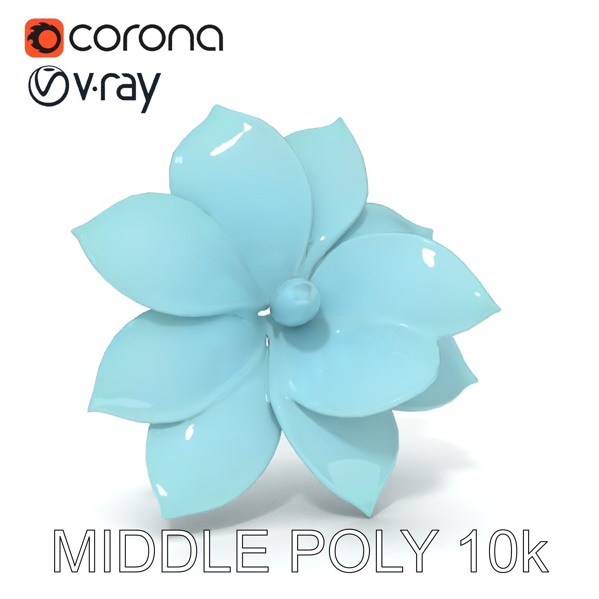 Glowing Lotus Flower Model Pack for Environment Design Low-poly 3D model_8