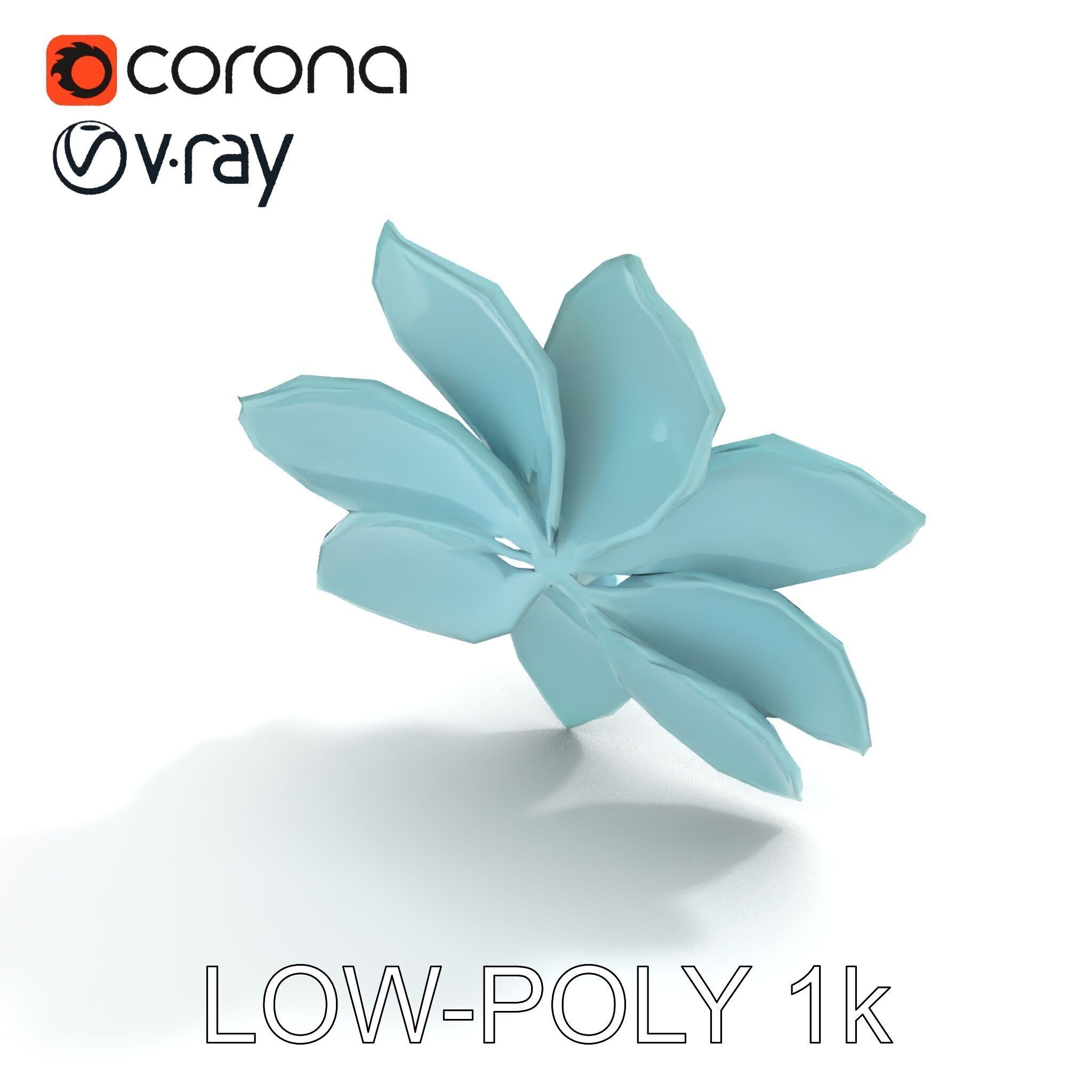 Glowing Lotus Flower Model Pack for Environment Design Low-poly 3D model_9