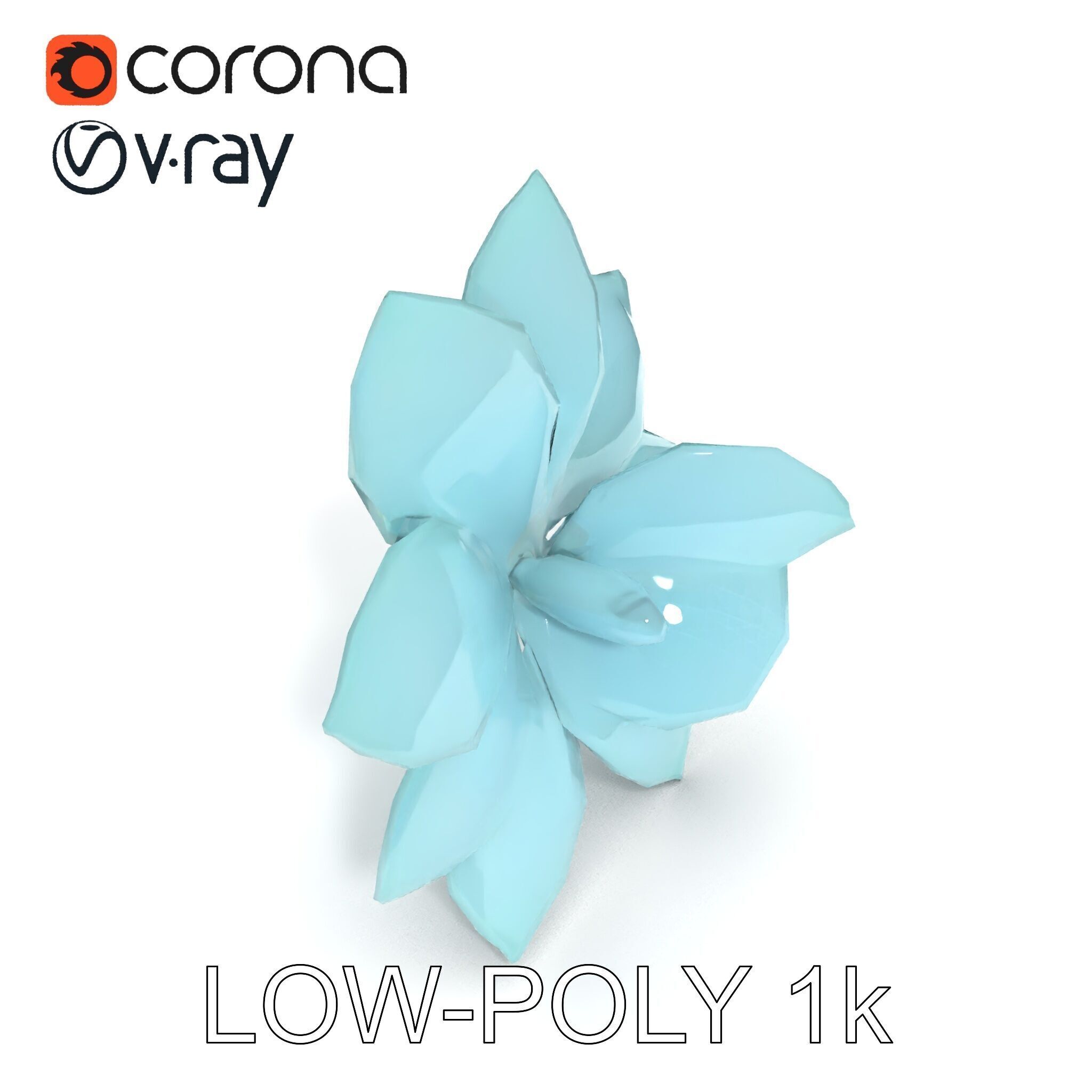 Glowing Lotus Flower Model Pack for Environment Design Low-poly 3D model_14