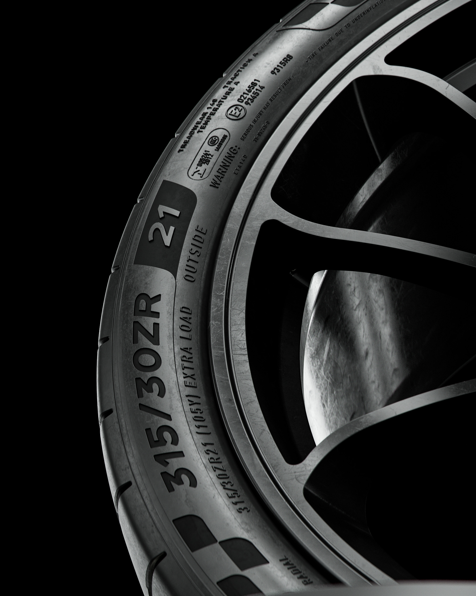 Michelin Pilot Sport CUP 2 R 315 30 ZR21 105Y GT3 3D model_6