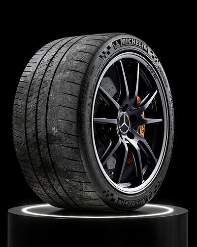 Michelin Pilot Sport Cup 2 325 30 ZR20 106Y AMG 3D model 6