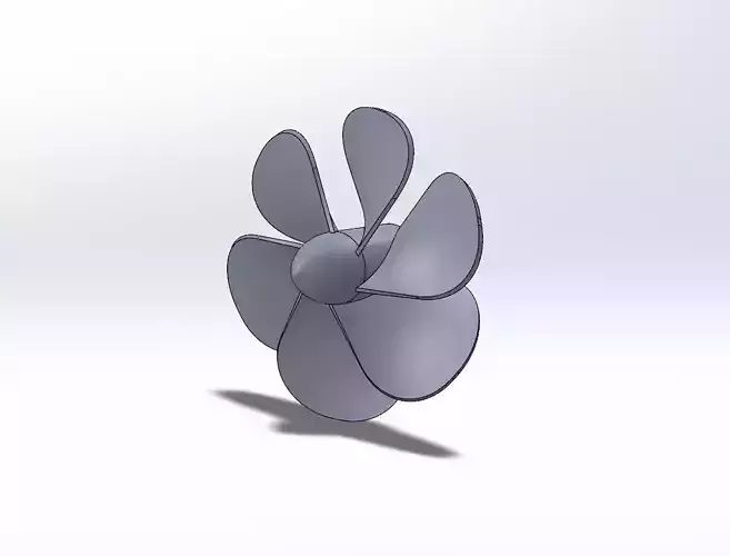 silent boat propeller 3D print model