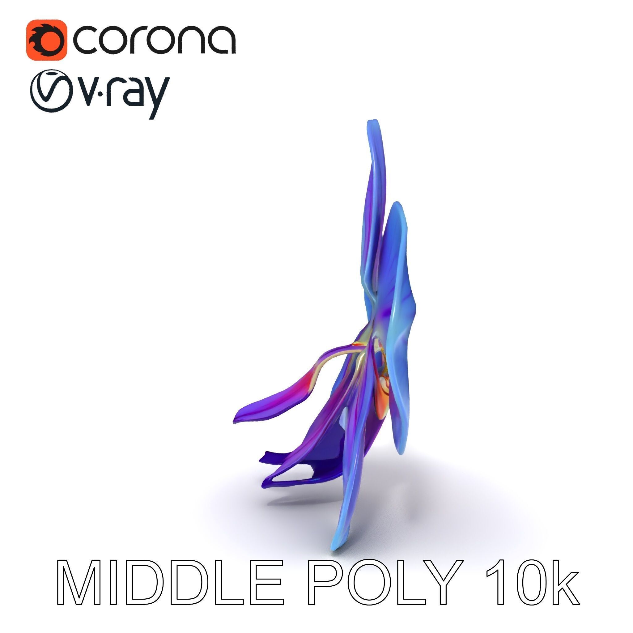 Orchid Flower Model Pack for Realistic D Rendering and Animation Low-poly 3D model_20