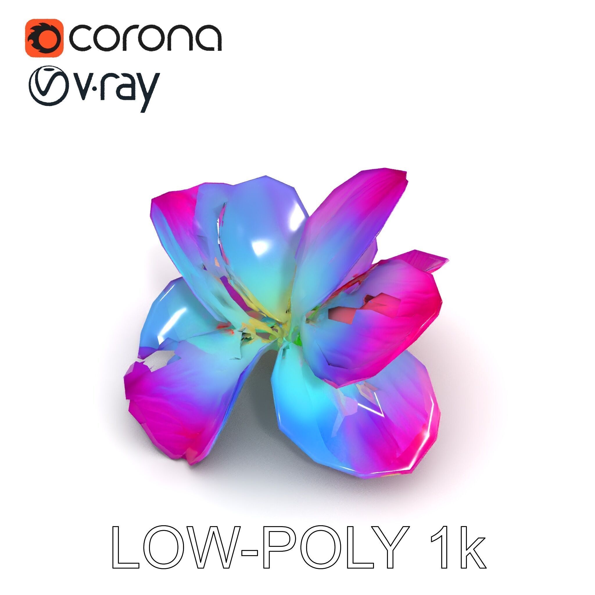 Vibrant Lotus Flower D Model Pack Low-poly 3D model_33