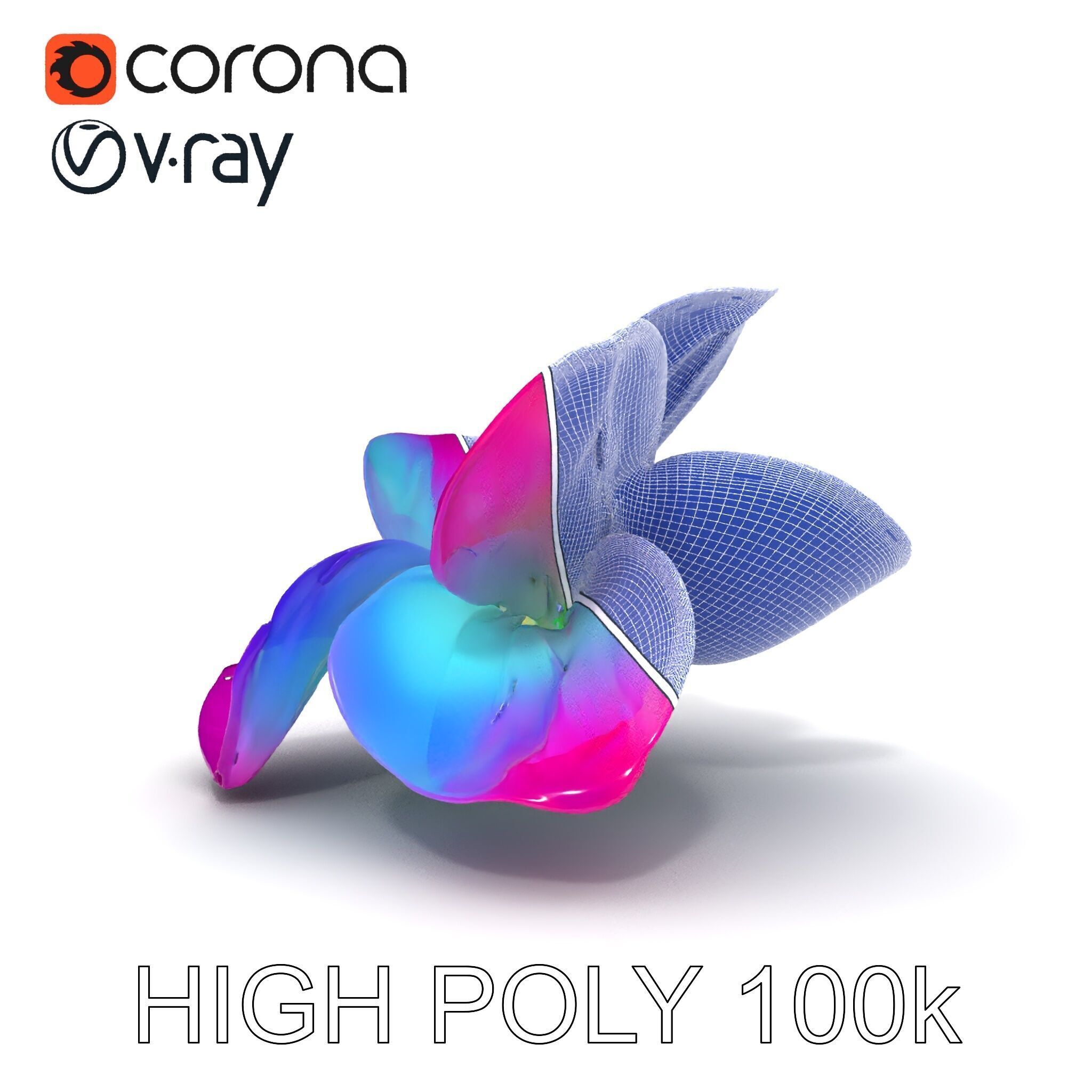 Vibrant Lotus Flower D Model Pack Low-poly 3D model_26