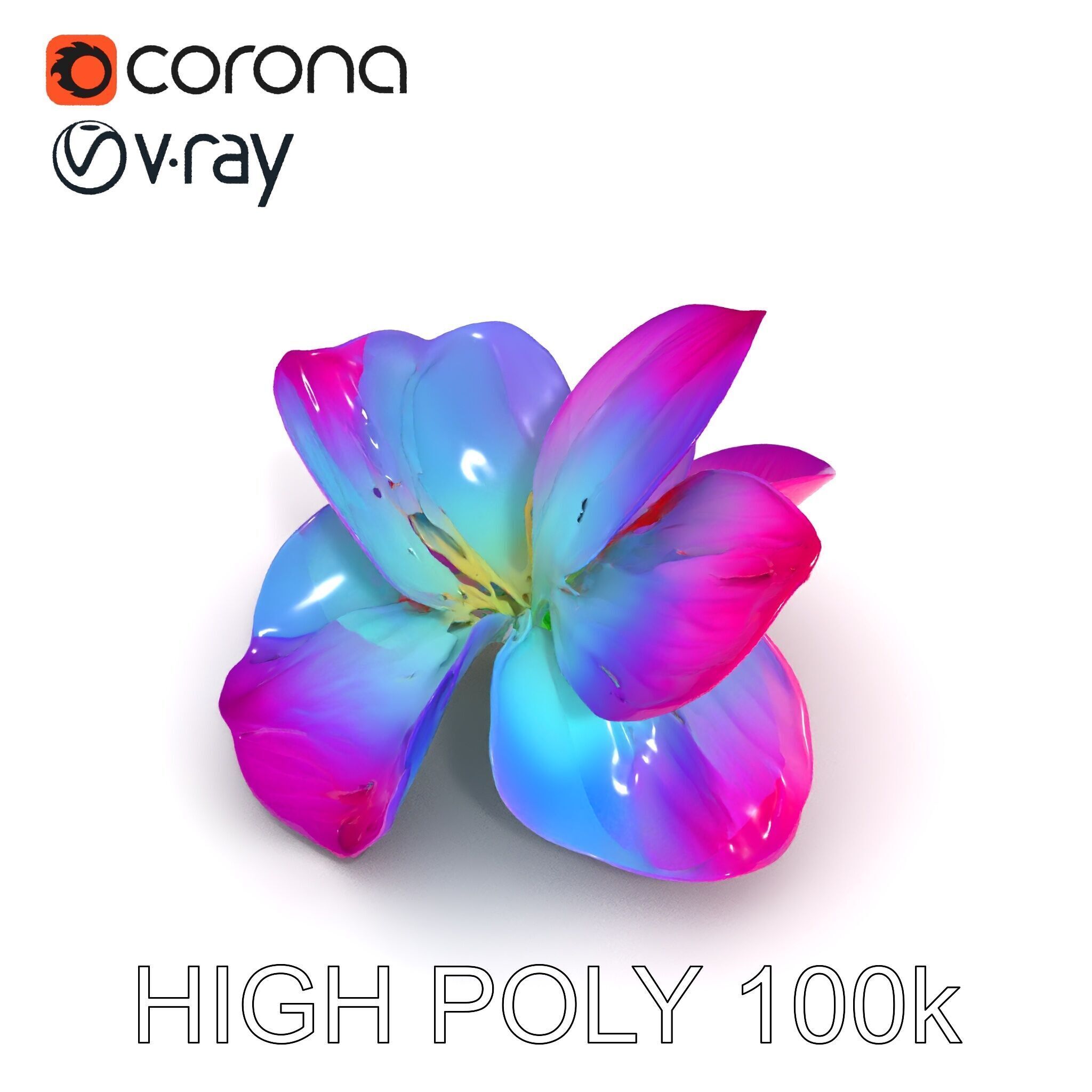 Vibrant Lotus Flower D Model Pack Low-poly 3D model_34