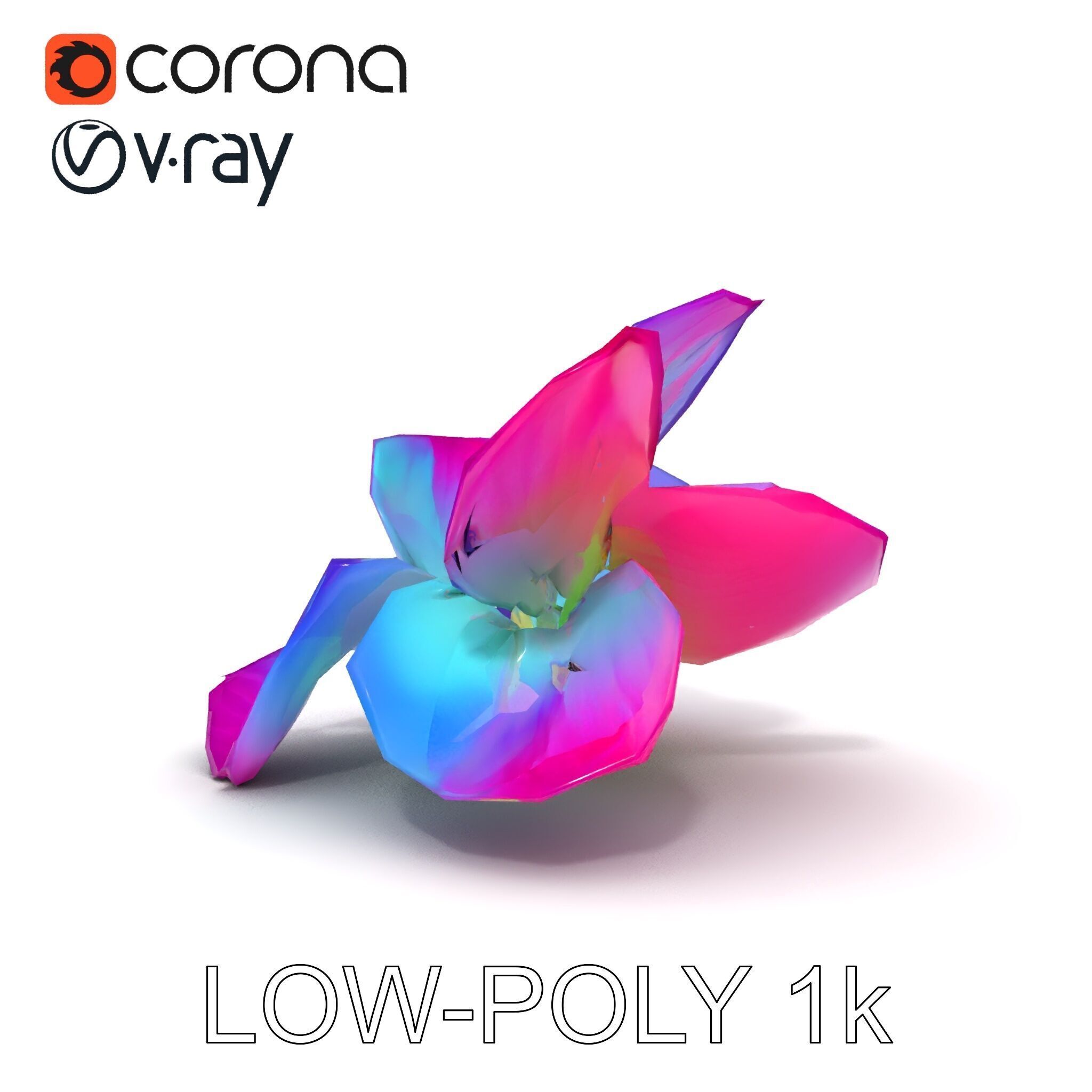 Vibrant Lotus Flower D Model Pack Low-poly 3D model_14