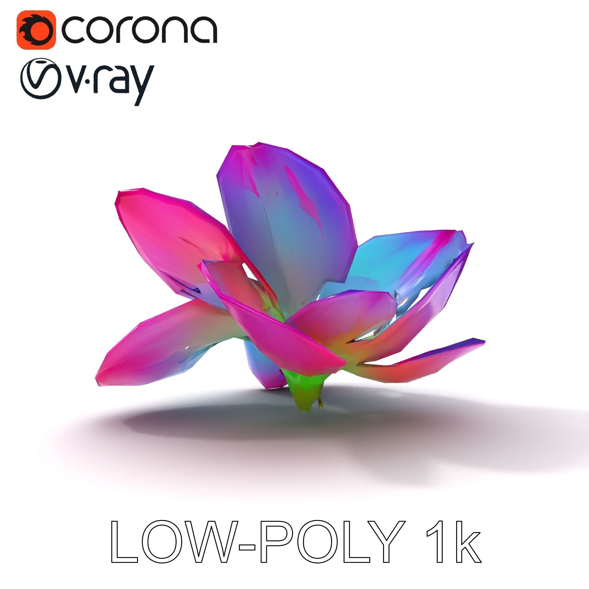 Vibrant Lotus Flower D Model Pack Low-poly 3D model_19